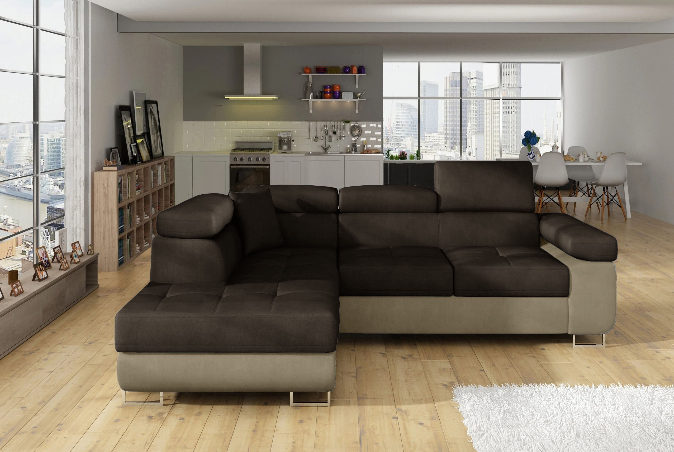 Glasgow Mini Corner Sofa Bed with Storage M29/M09