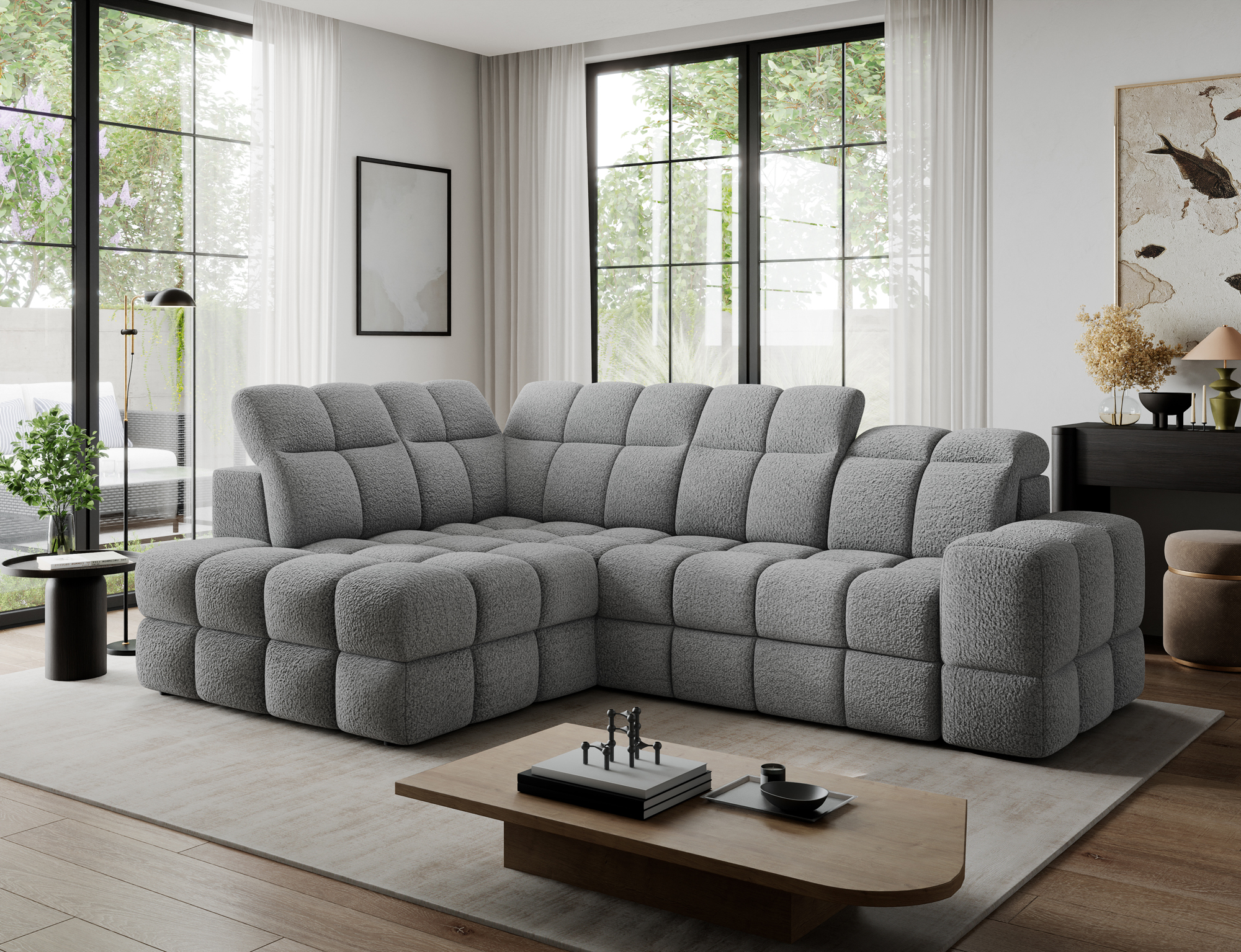 Bordon Corner Sofa Bed with Storage RY04