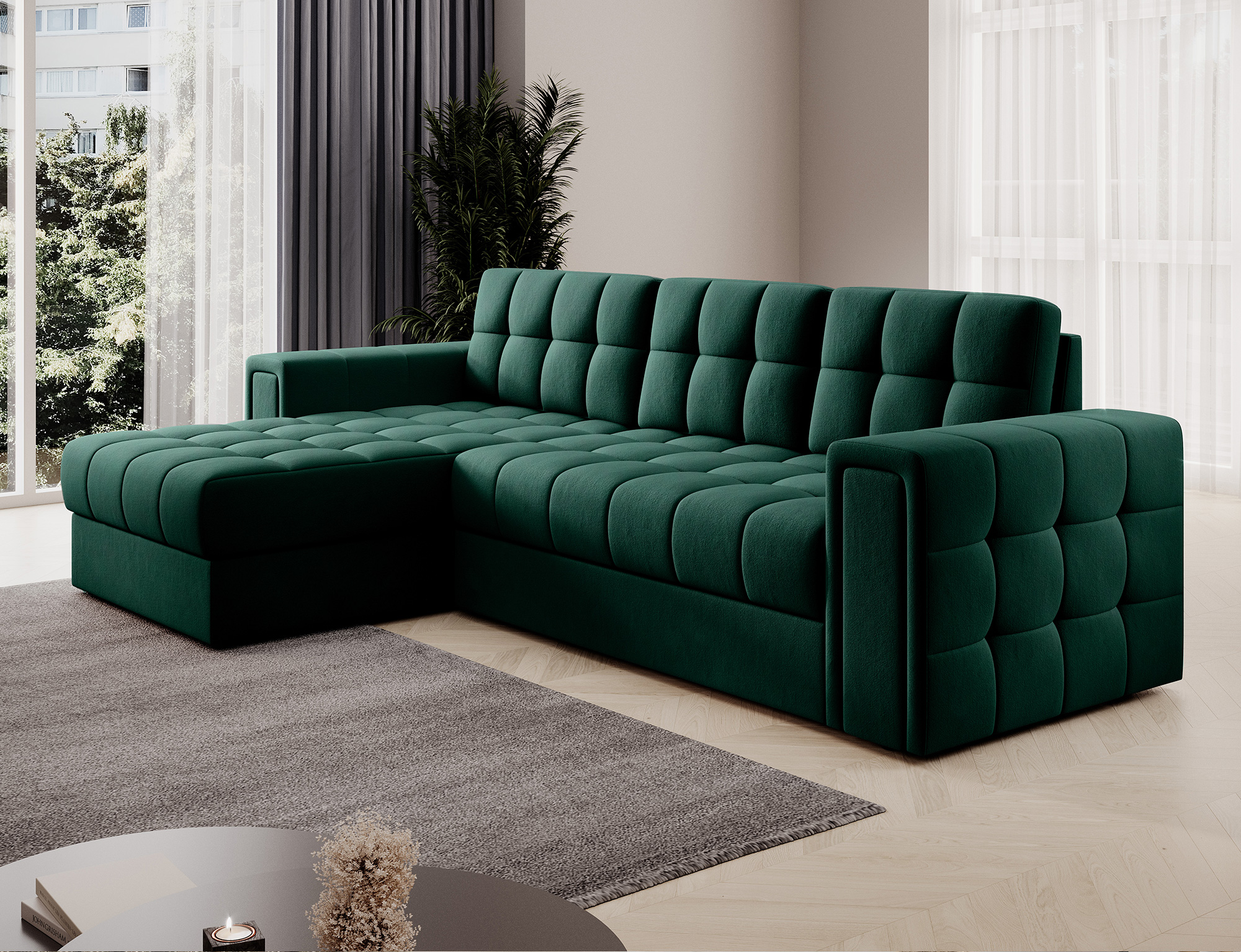 Ashcakes Corner Sofa Bed with Storage LK35