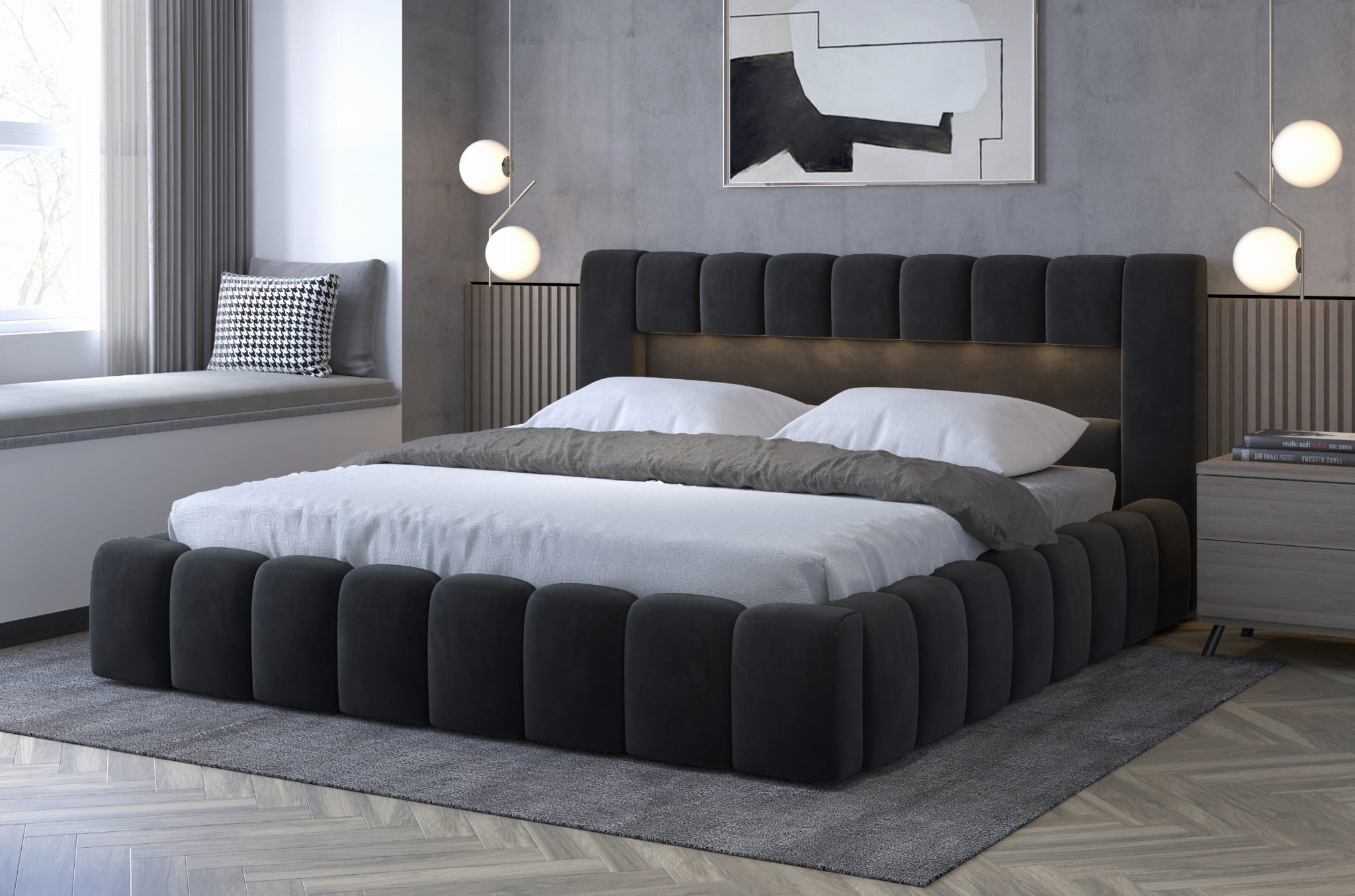 Leigh Upholstered Bed M97