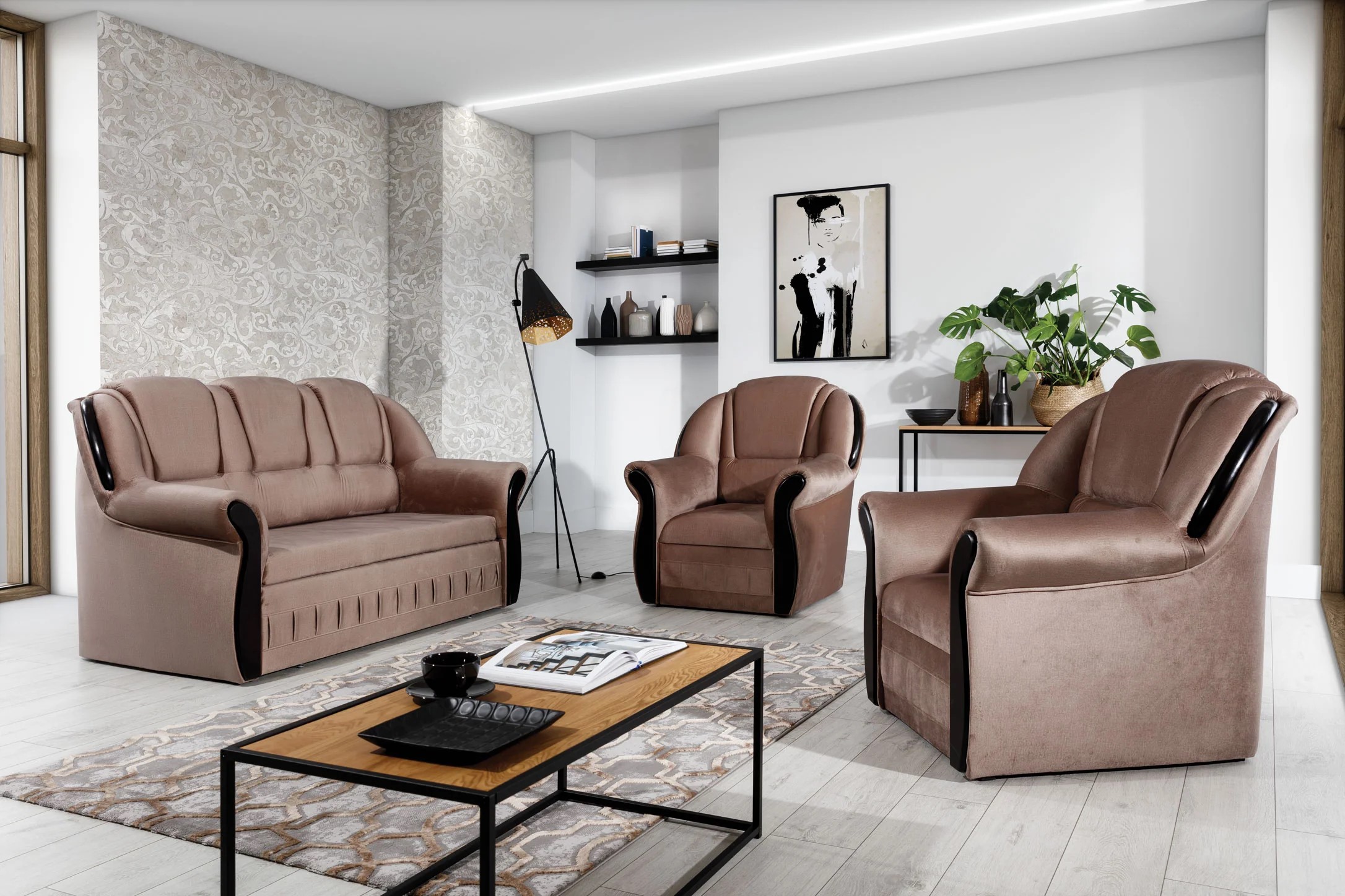 Lancaster Sofa Bed with Storage Full Set M09