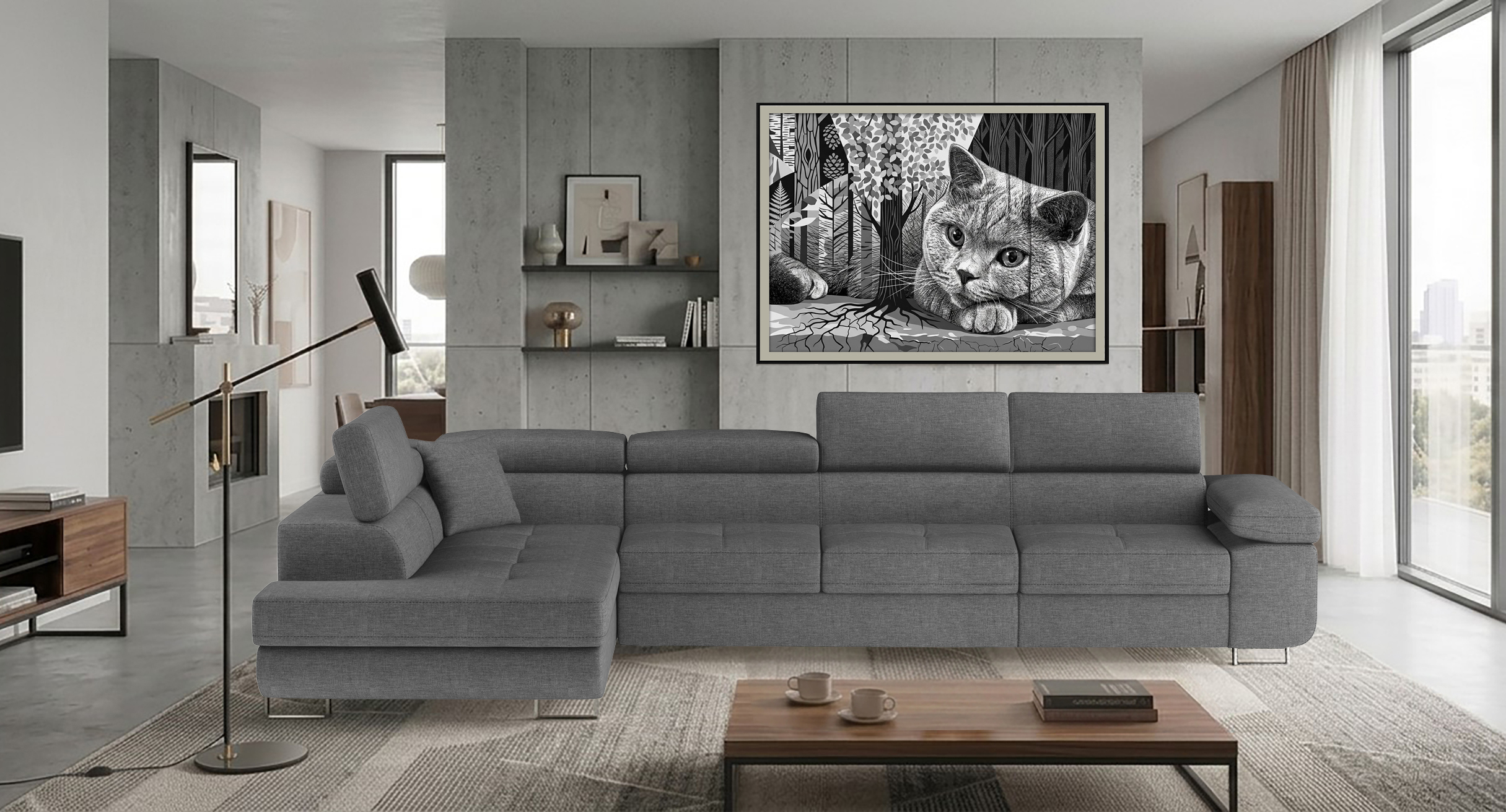 Glasgow Long Corner Sofa Bed Collection