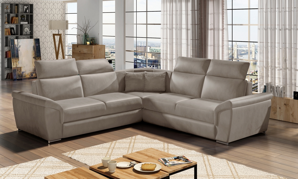 ComfortLuxe Corner Sofa Bed with Storage M09