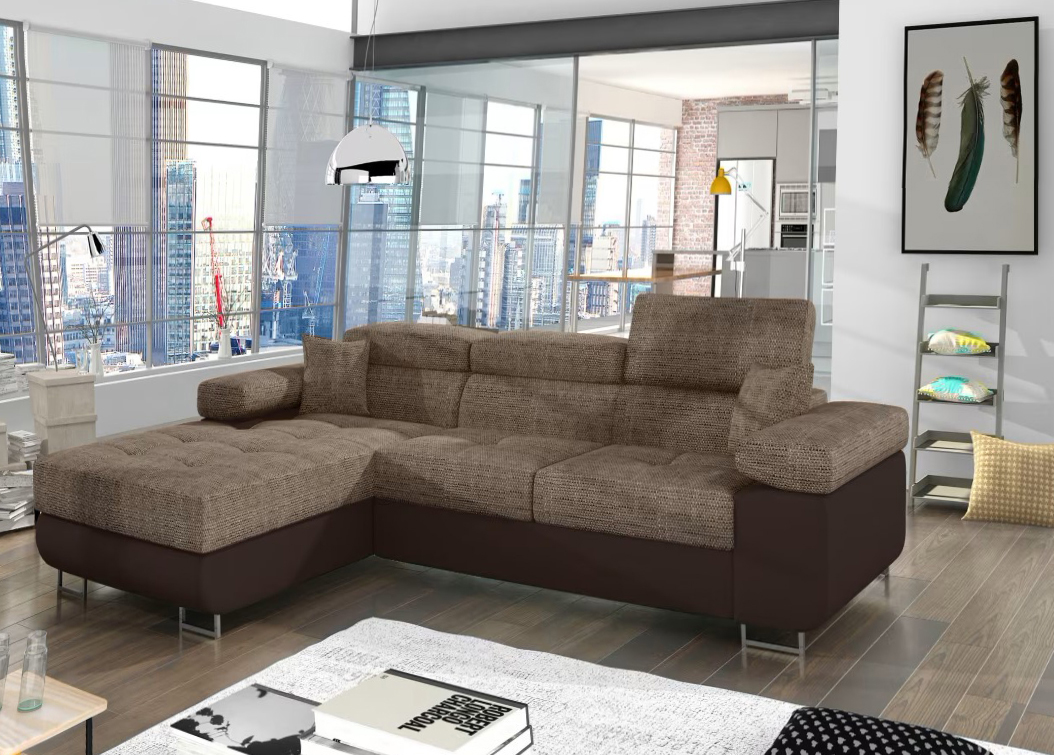 Edinburgh Mini Corner Sofa Bed with Storage B03/S66
