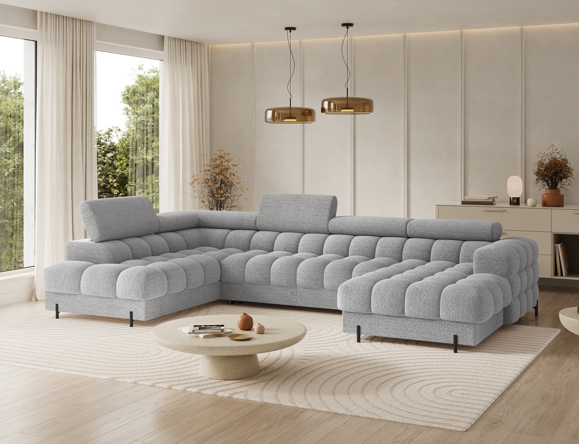 Momentum U Shaped Sofa bed with Storage RY03