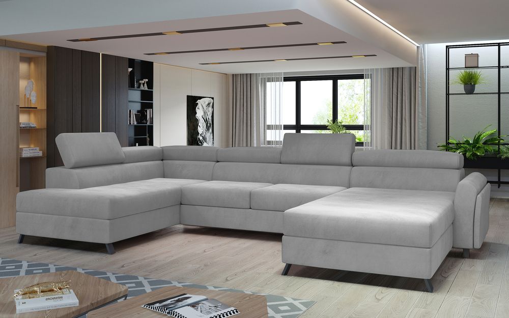 BlissfulComfort U Shaped Sleeper with Storage M84