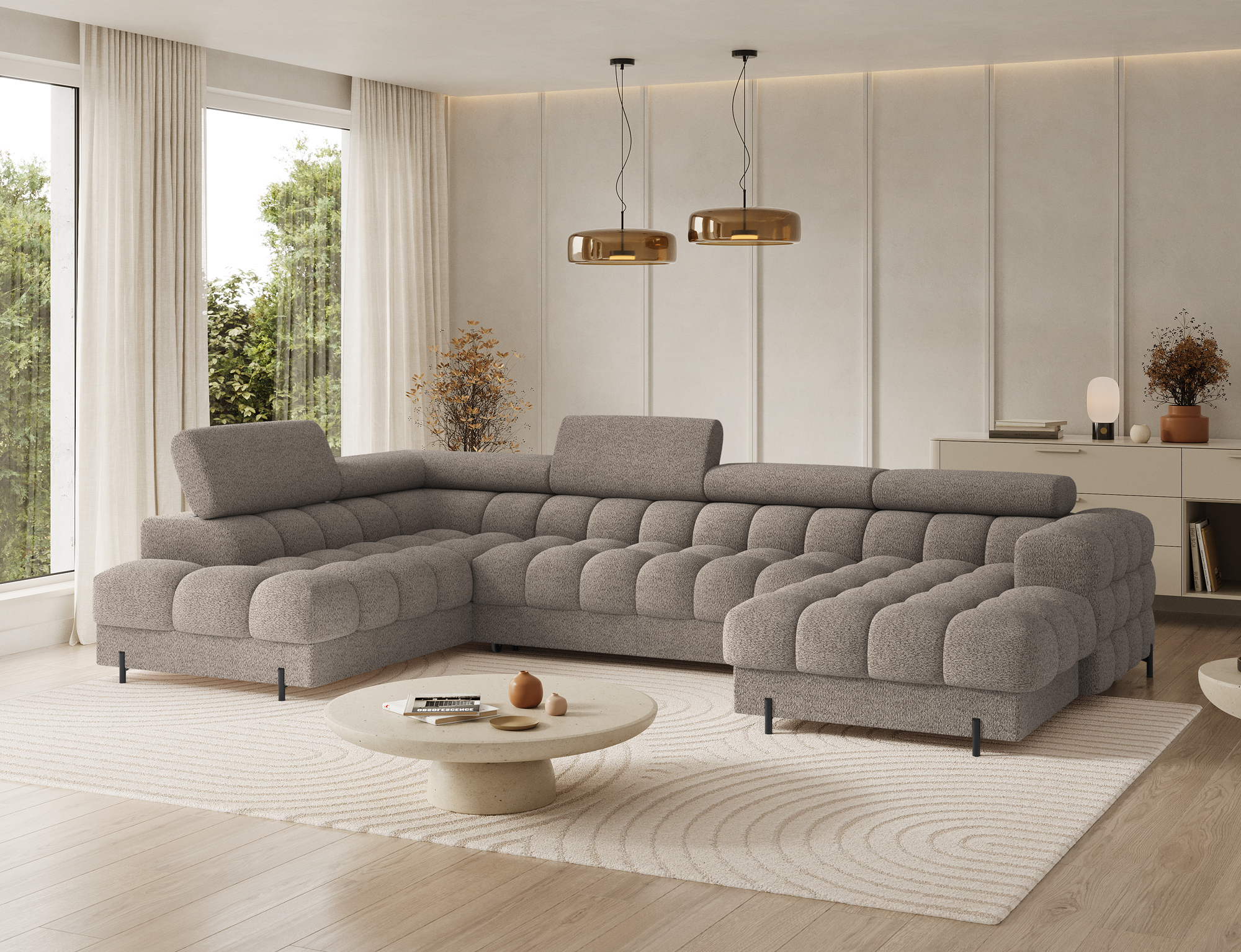 Momentum U Shaped Sofa bed with Storage RY20