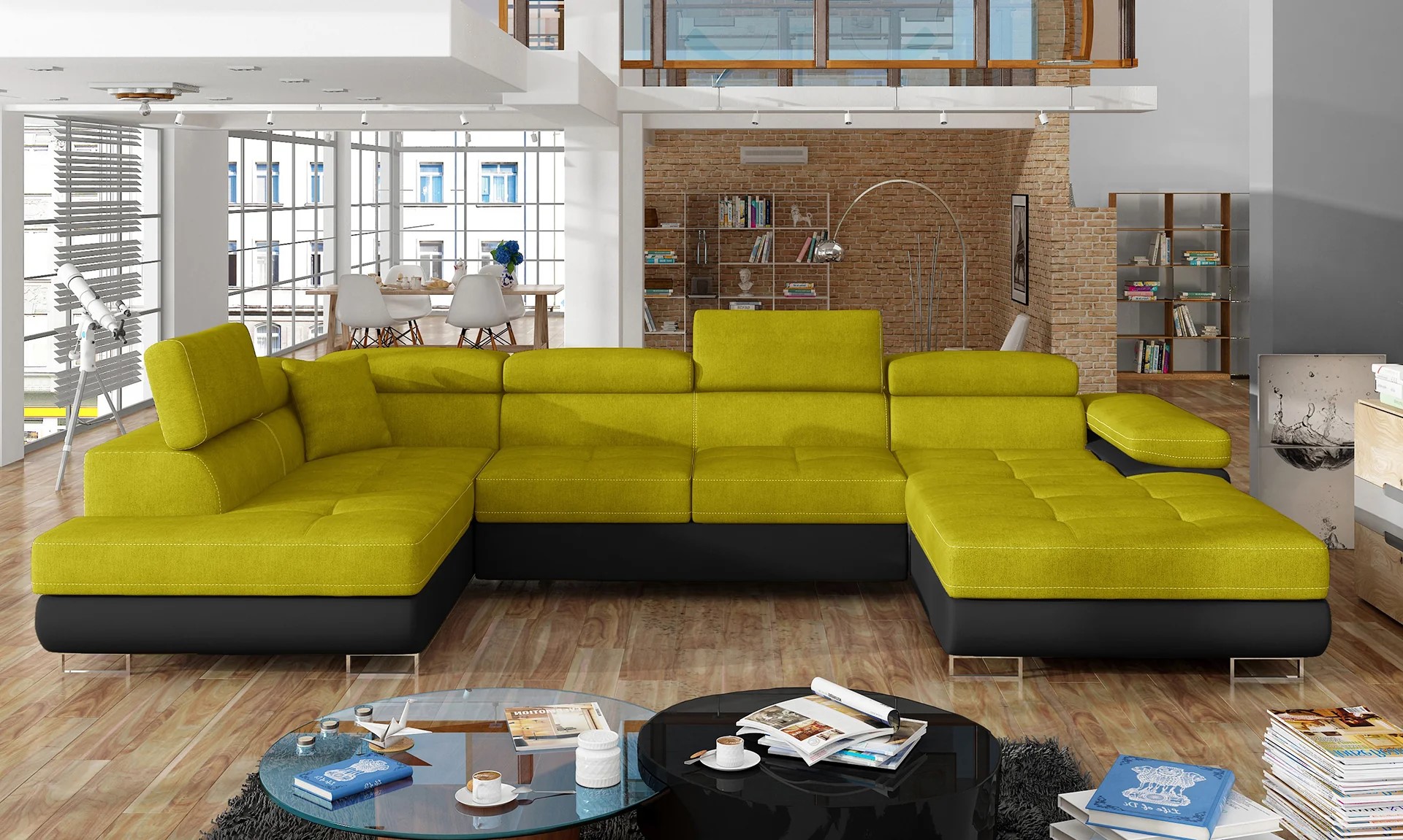 Bristol U Shaped Sofa Bed with Storage O68/S11