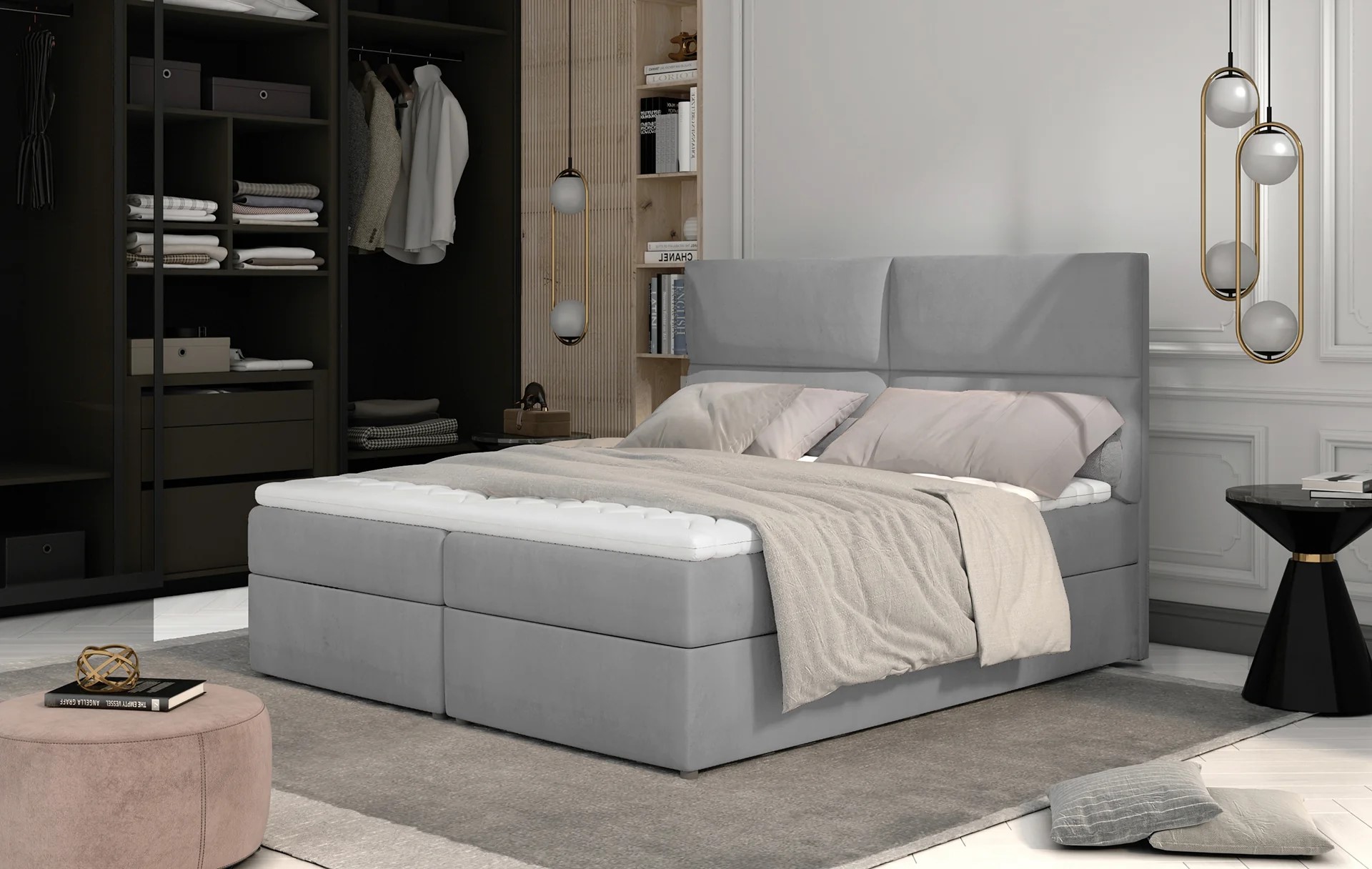 Emman Spring Box Bed with Storage M84