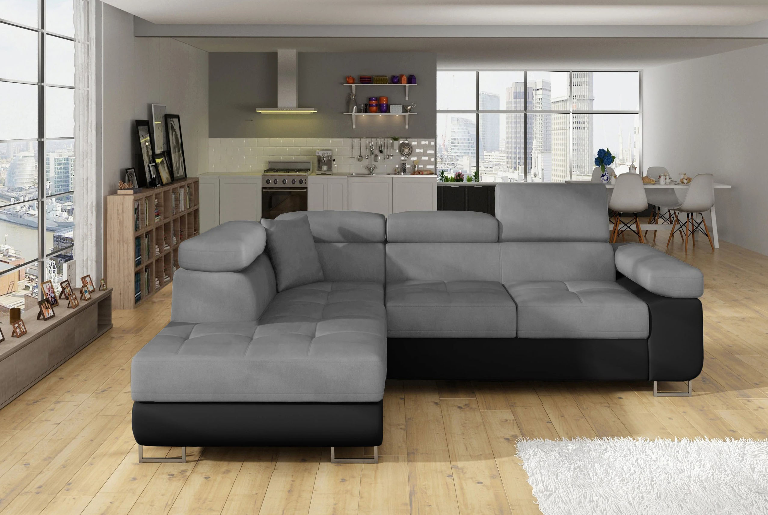Glasgow Mini Corner Sofa Bed with Storage M84/S11