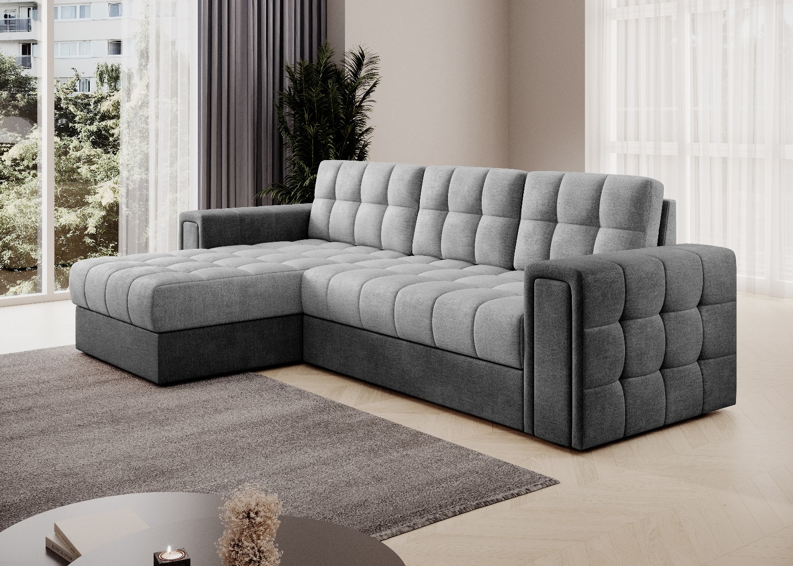 Ashcakes Corner Sofa Bed with Storage M84/M97
