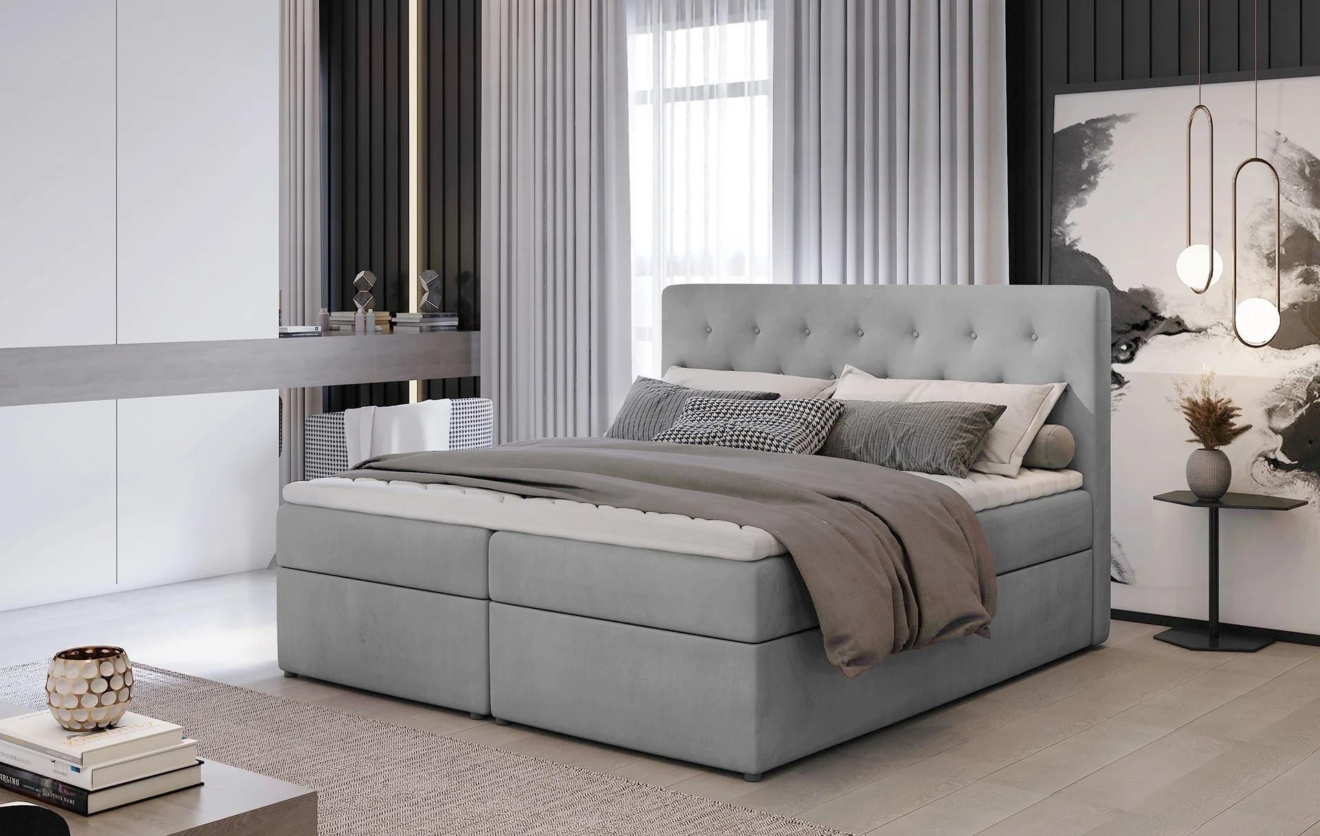 Norfolk Spring Box Bed with Storage M84