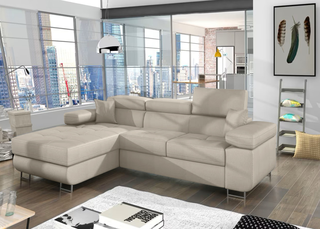Edinburgh Mini Corner Sofa Bed with Storage M04