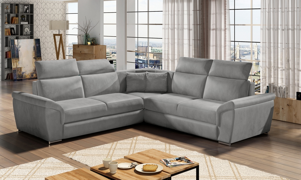 ComfortLuxe Corner Sofa Bed with Storage M84