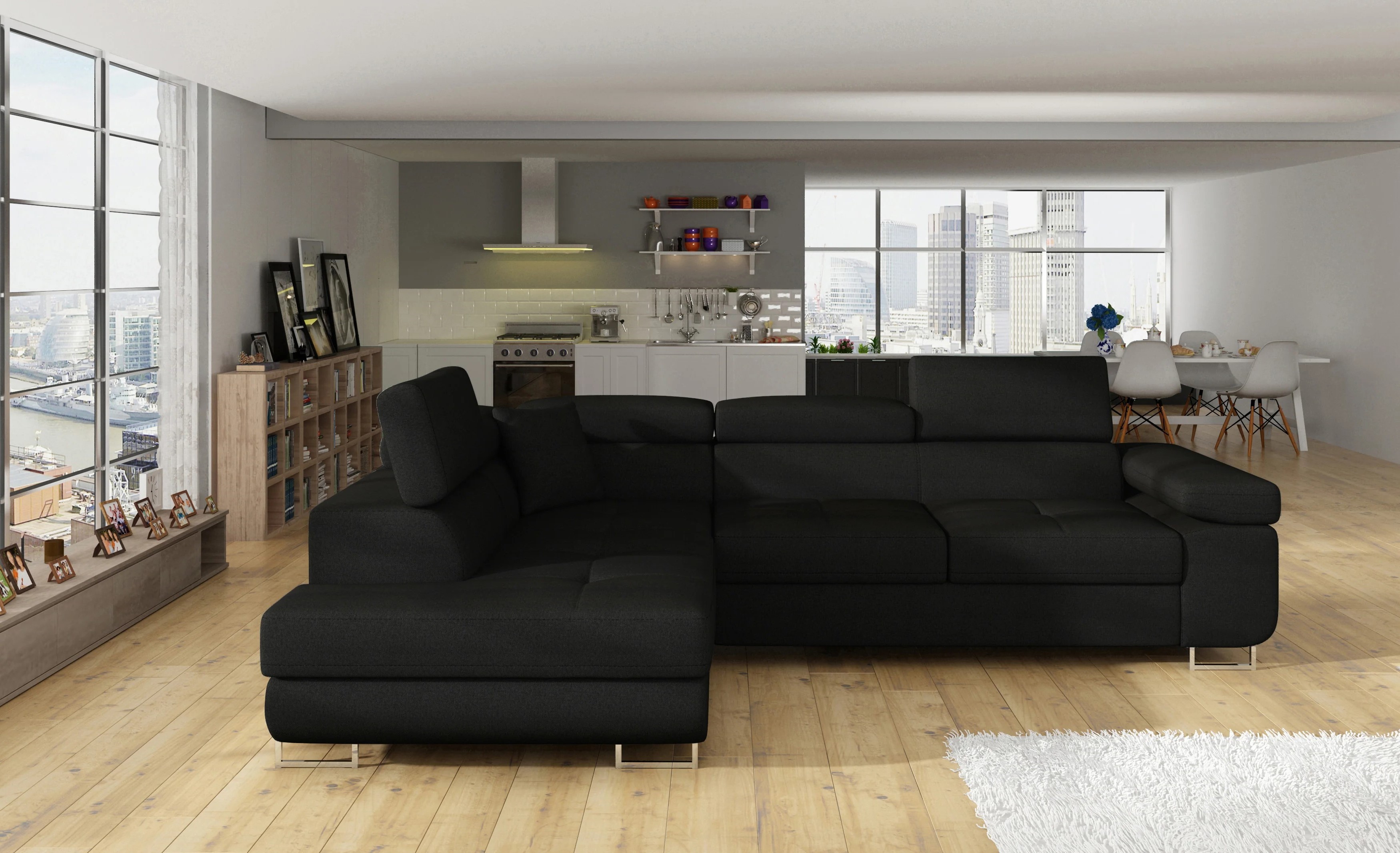 Glasgow Corner Sofa Bed with Storage S14
