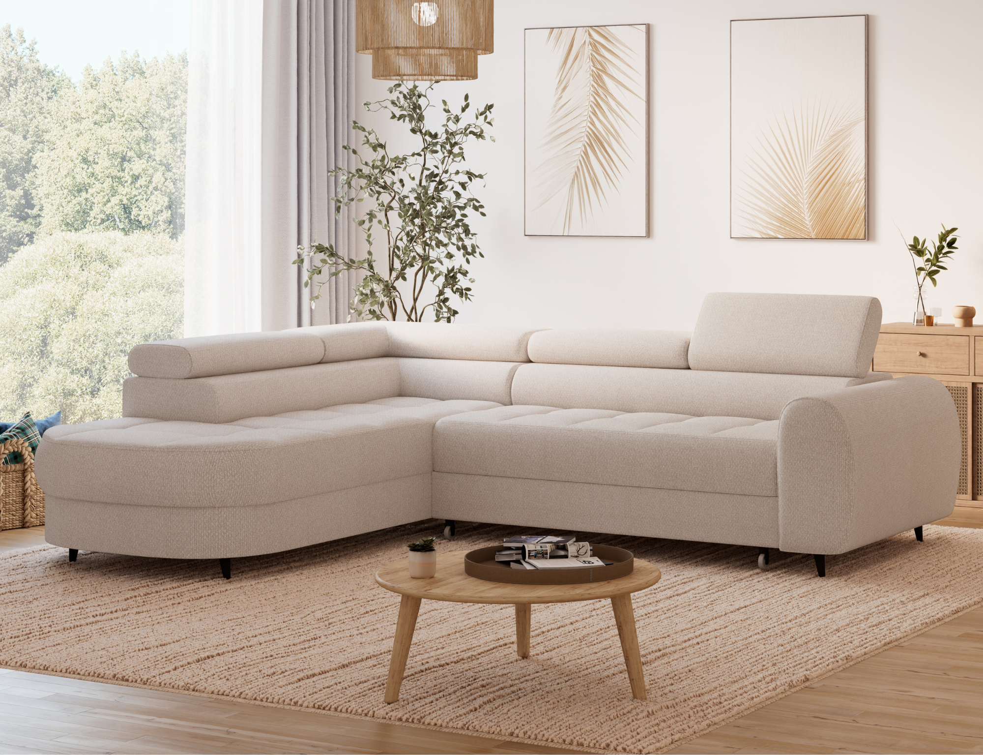 Vange Corner Sofa Bed with Storage TN18