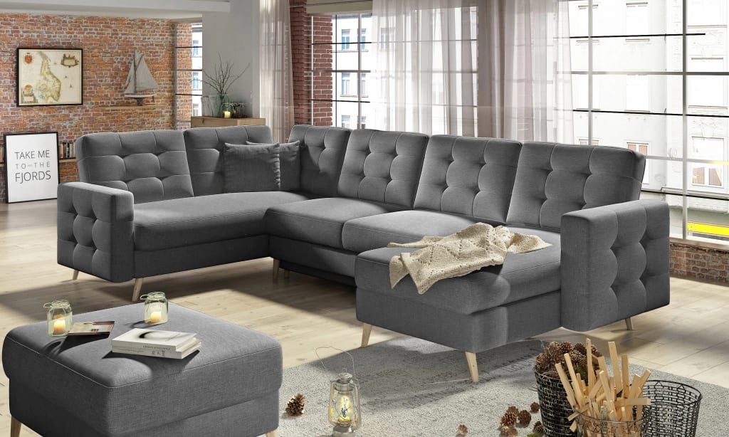 U Shaped SereneLounge Sleeper With Storage S05
