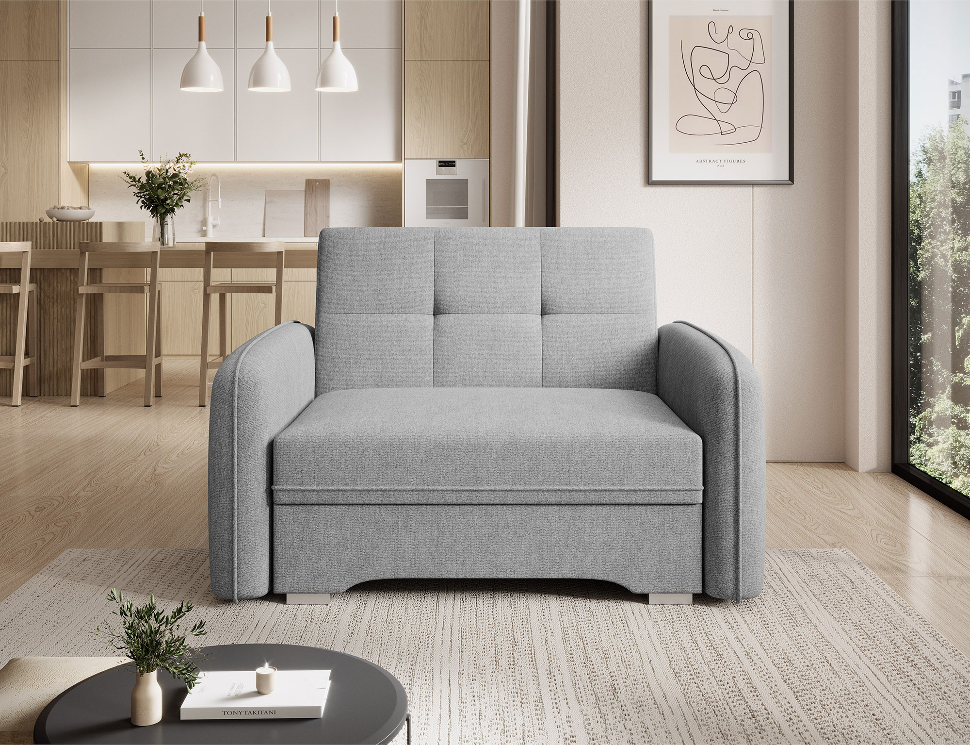 Cheshire Convertible 1 Seater Sofa with Storage PC03