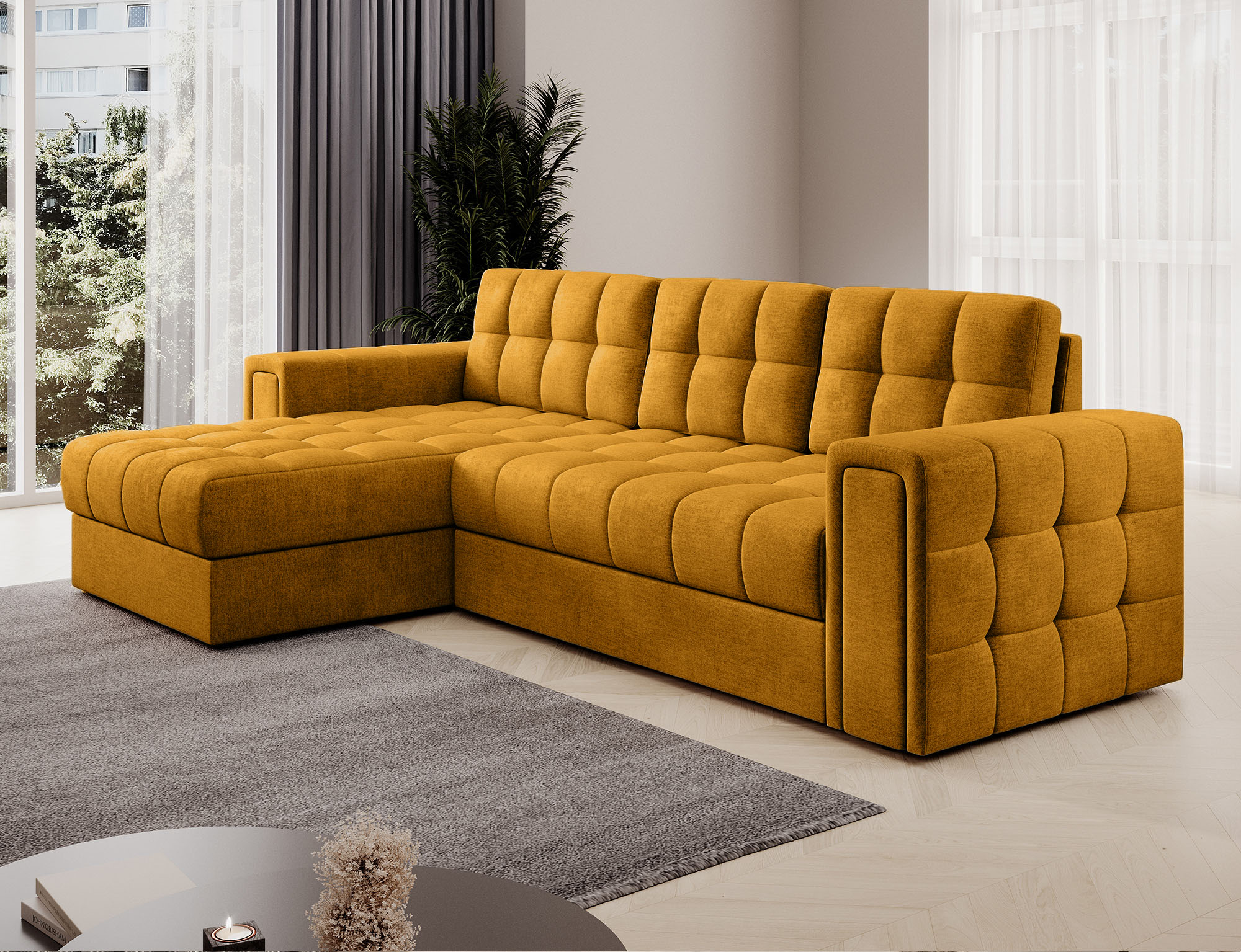 Ashcakes Corner Sofa Bed with Storage M48
