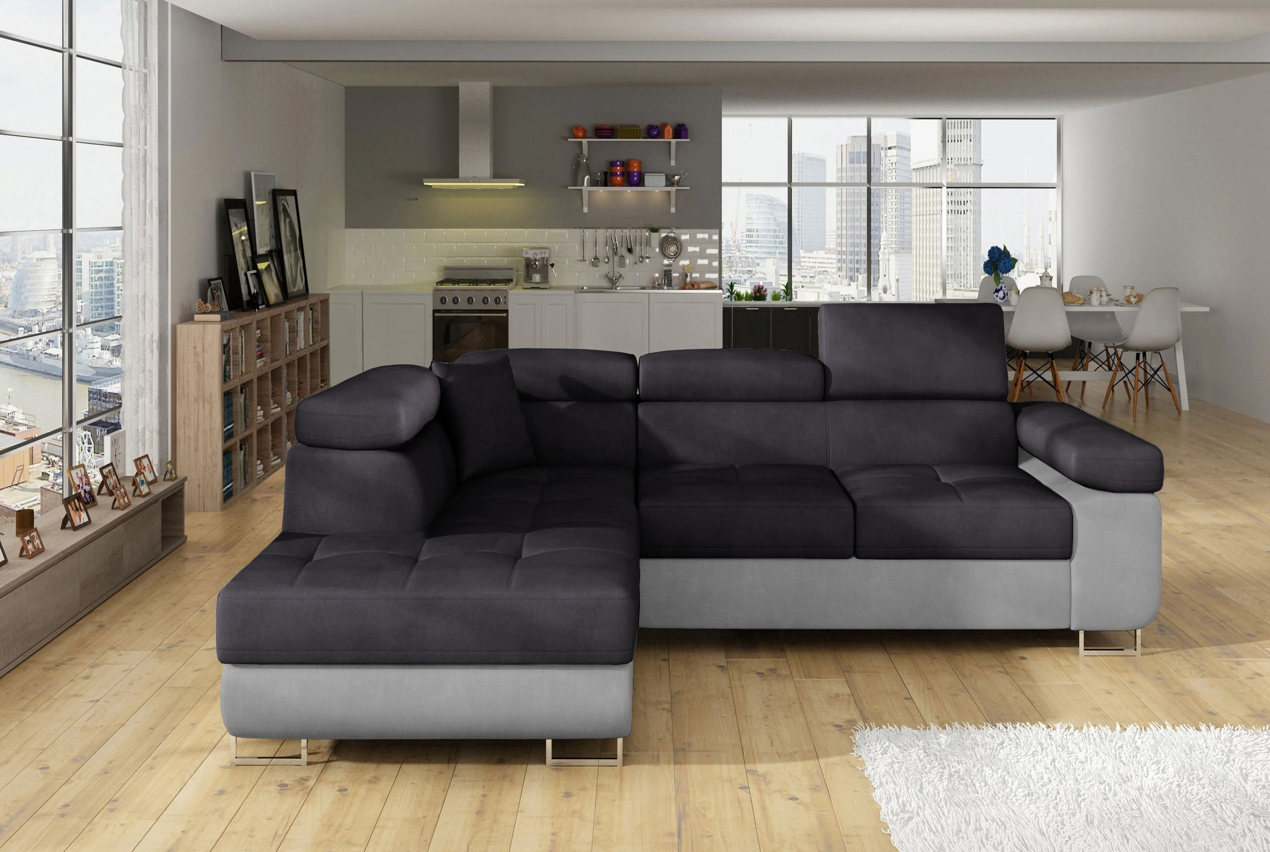 Glasgow Mini Corner Sofa Bed with Storage M97/M84