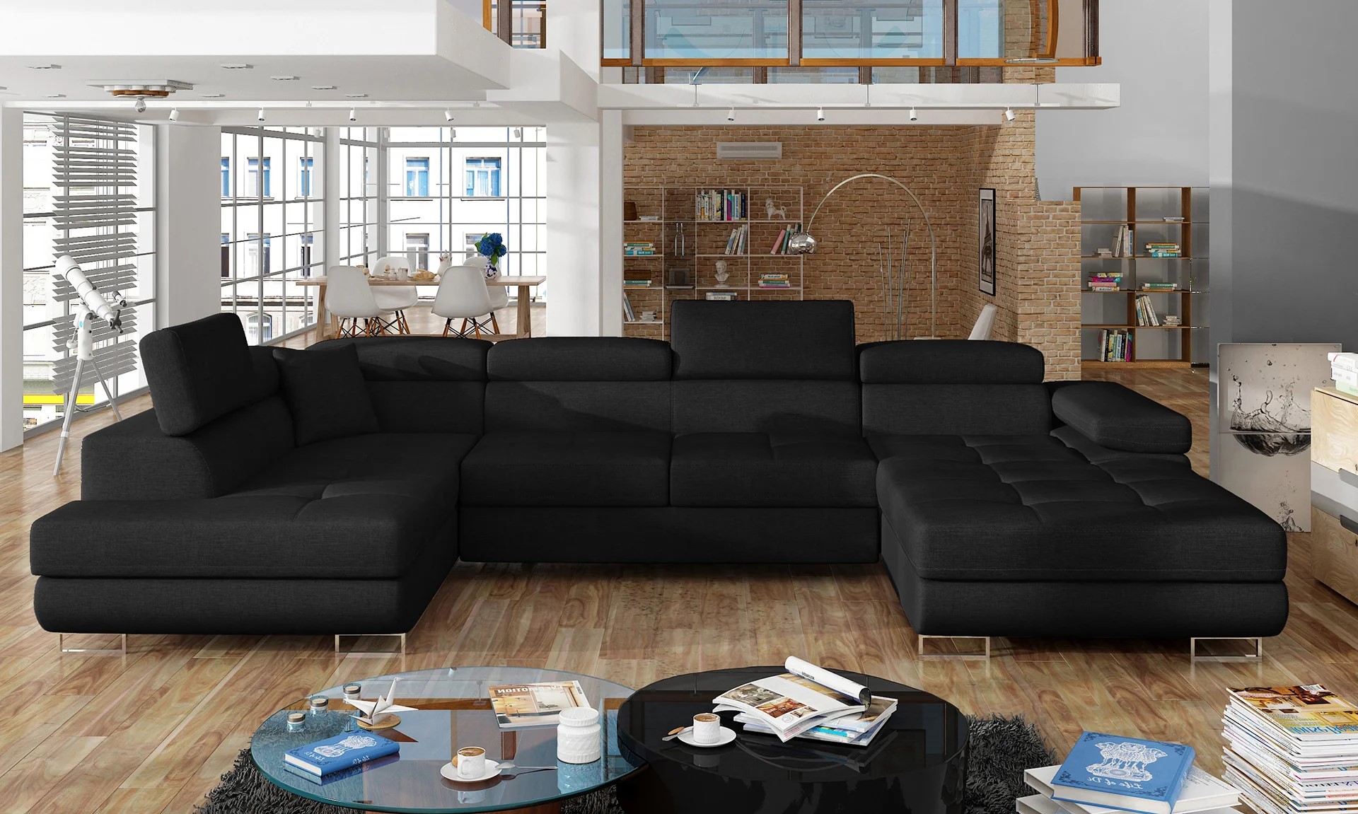 Bristol U Shaped Sofa Bed with Storage S14