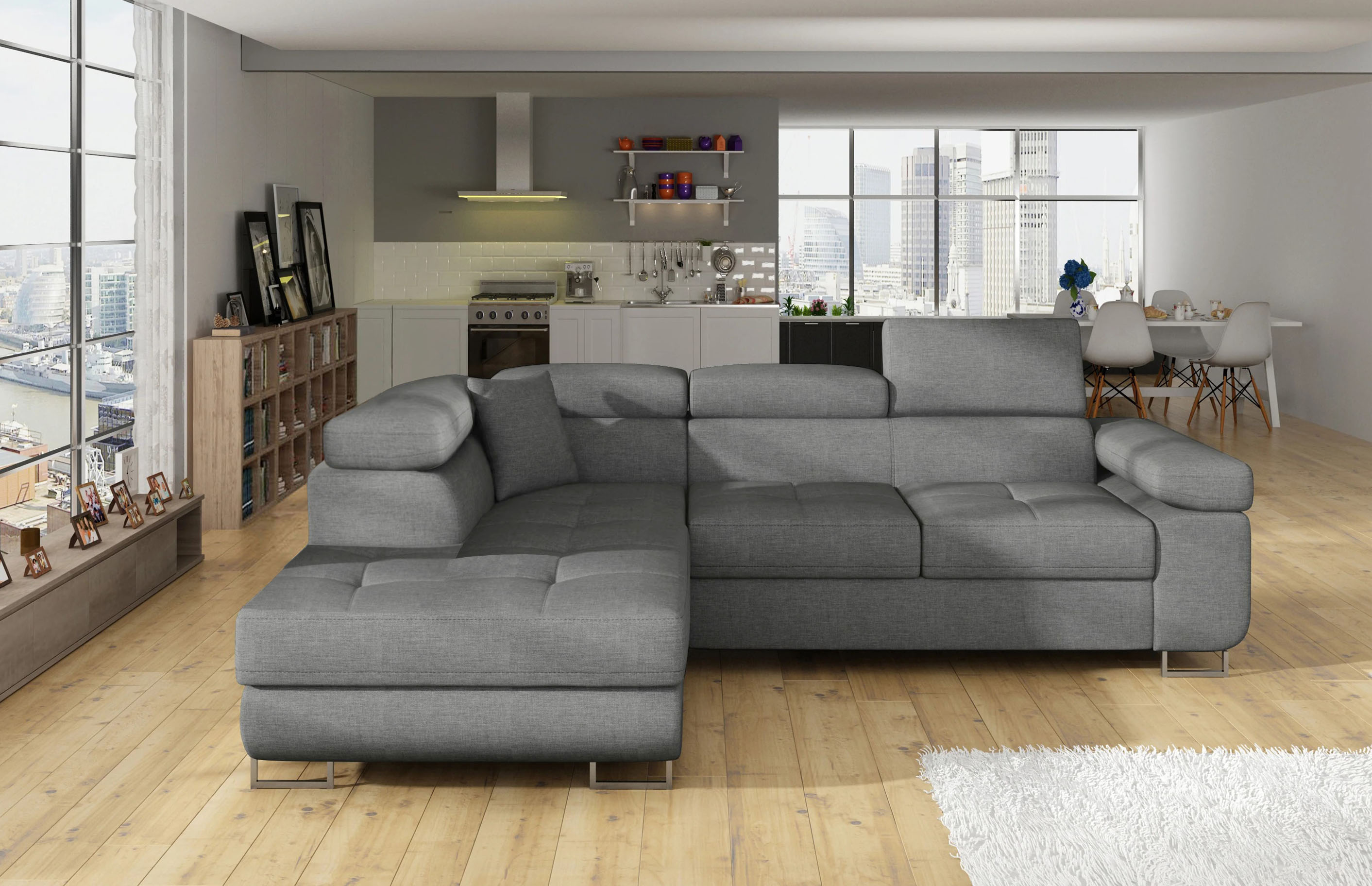 Glasgow Mini Corner Sofa Bed with Storage S21