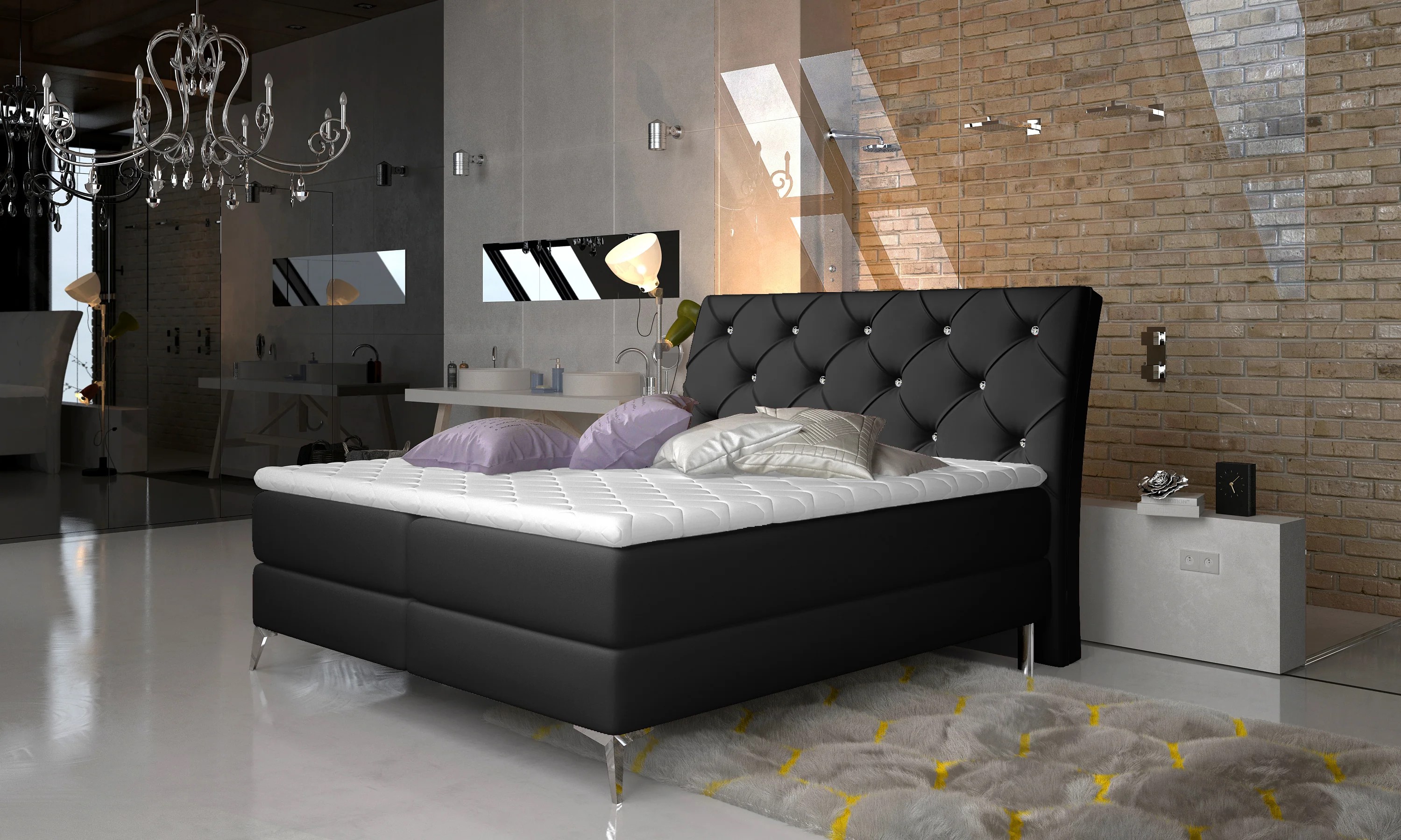 Diamond Spring Box Bed with Storage S11