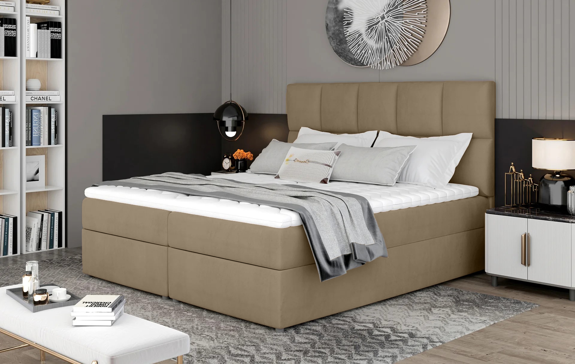 Cambridge Spring Box Bed with Storage M09