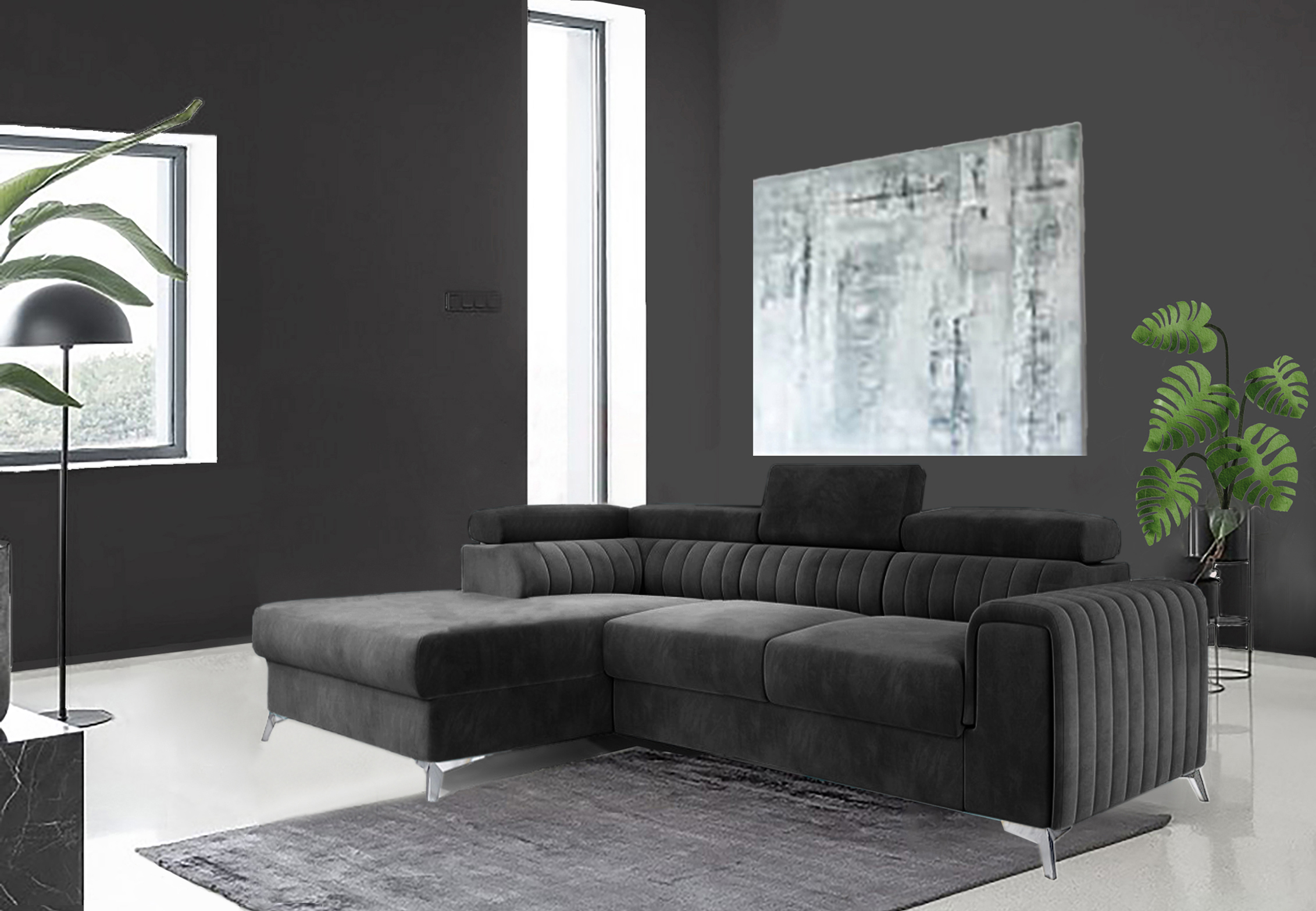 Leicester Mini Corner Sofa bed with Storage M97