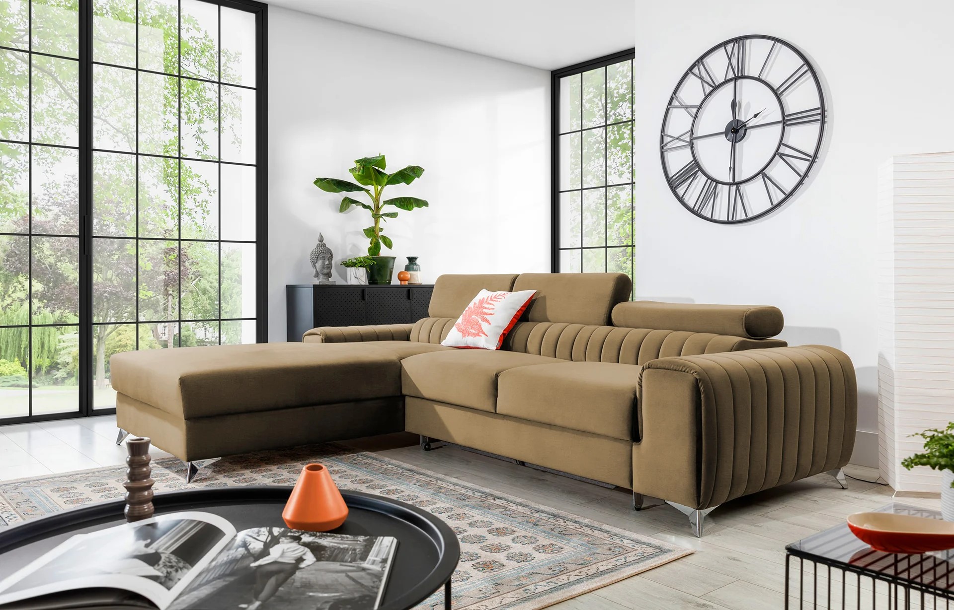 Melton Corner Sofa Bed with Storage N20