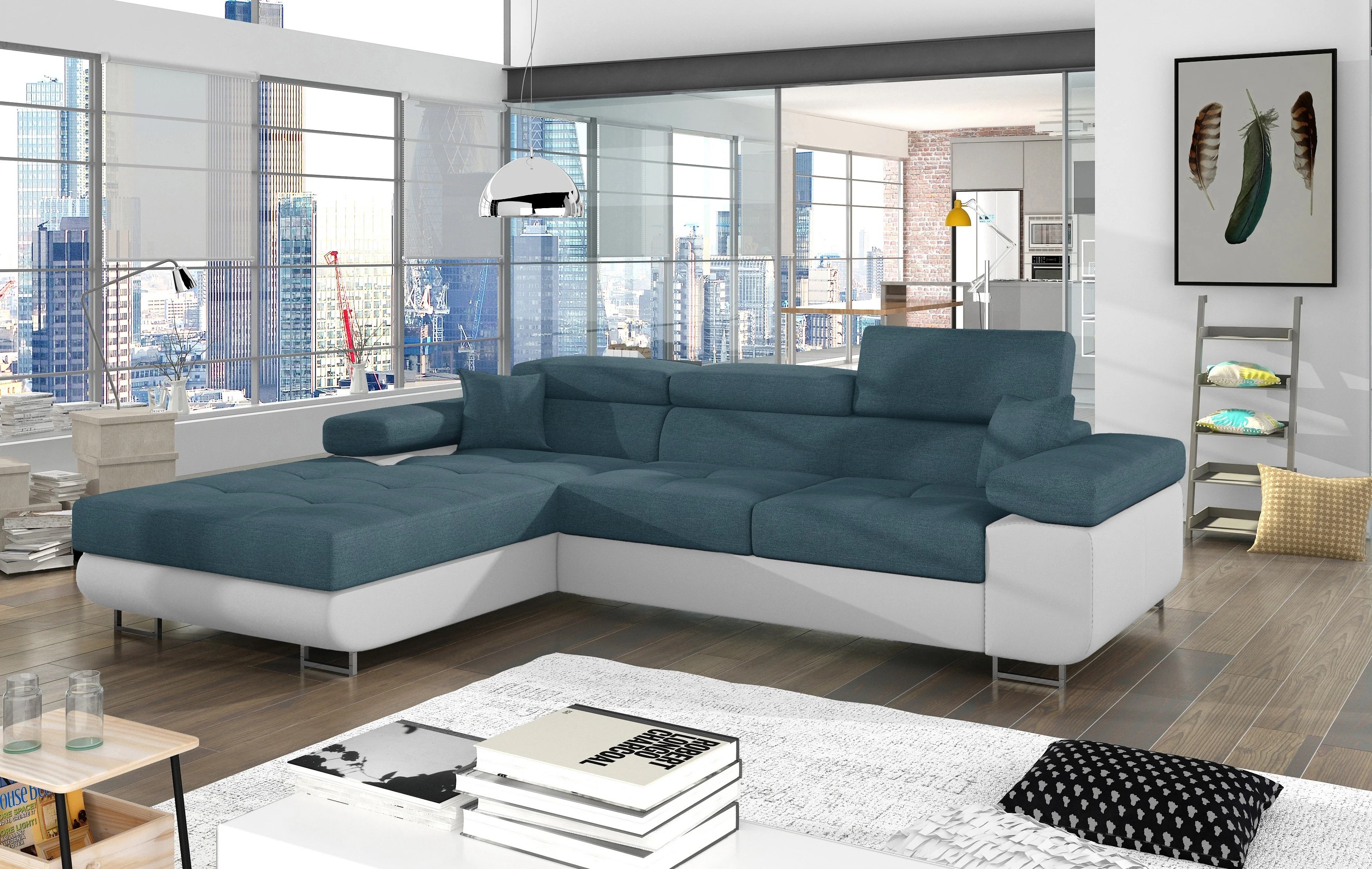 Edinburgh Corner Sofa Bed with Storage O86/S17