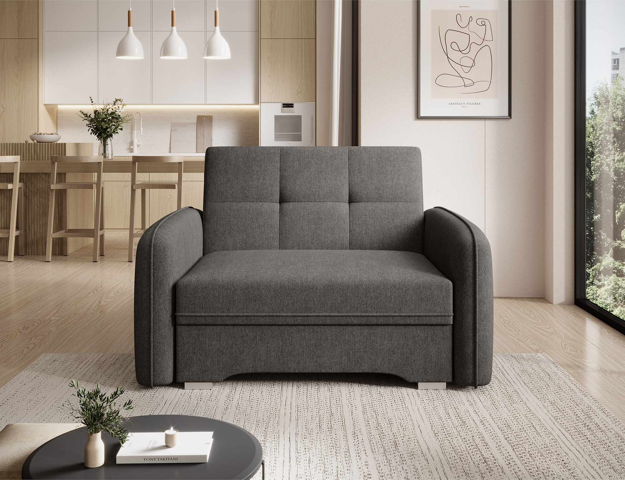 Cheshire Convertible 1 Seater Sofa with Storage PC05