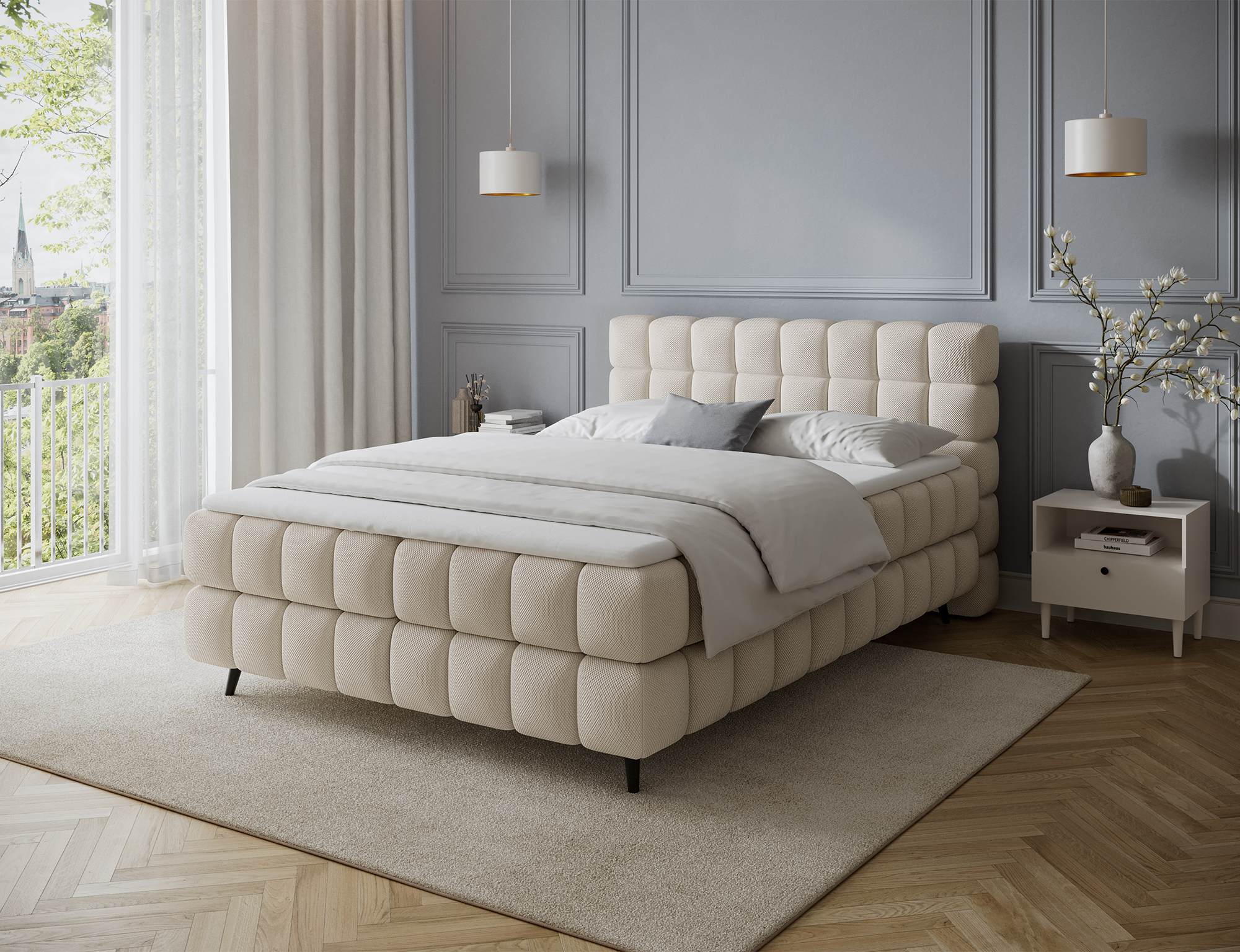 Top Spring Box Bed with Storage CL18