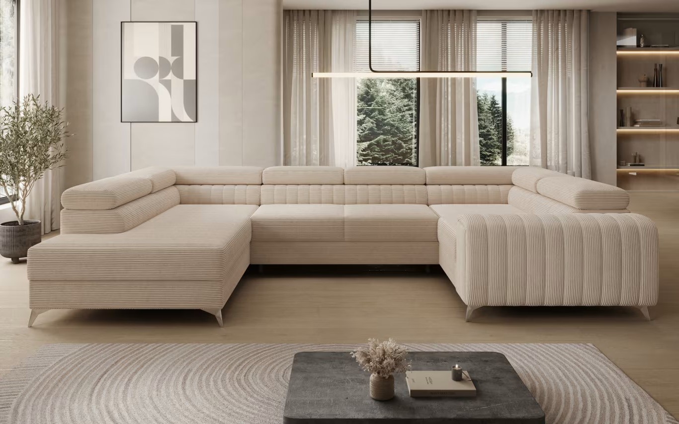 Leicester U Shaped Sofa bed with Storage JL18