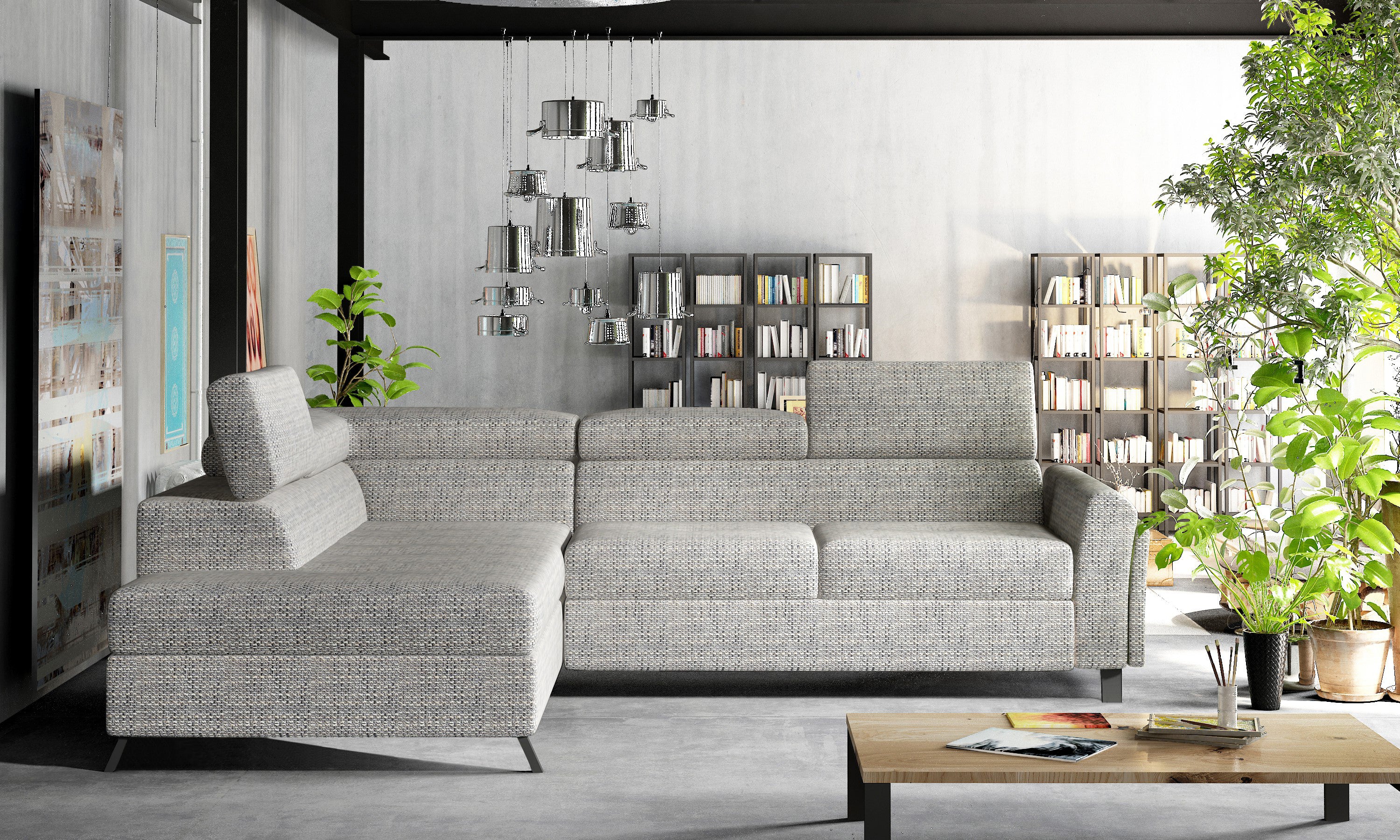 BlissfulComfort Corner Sleeper with Storage B01