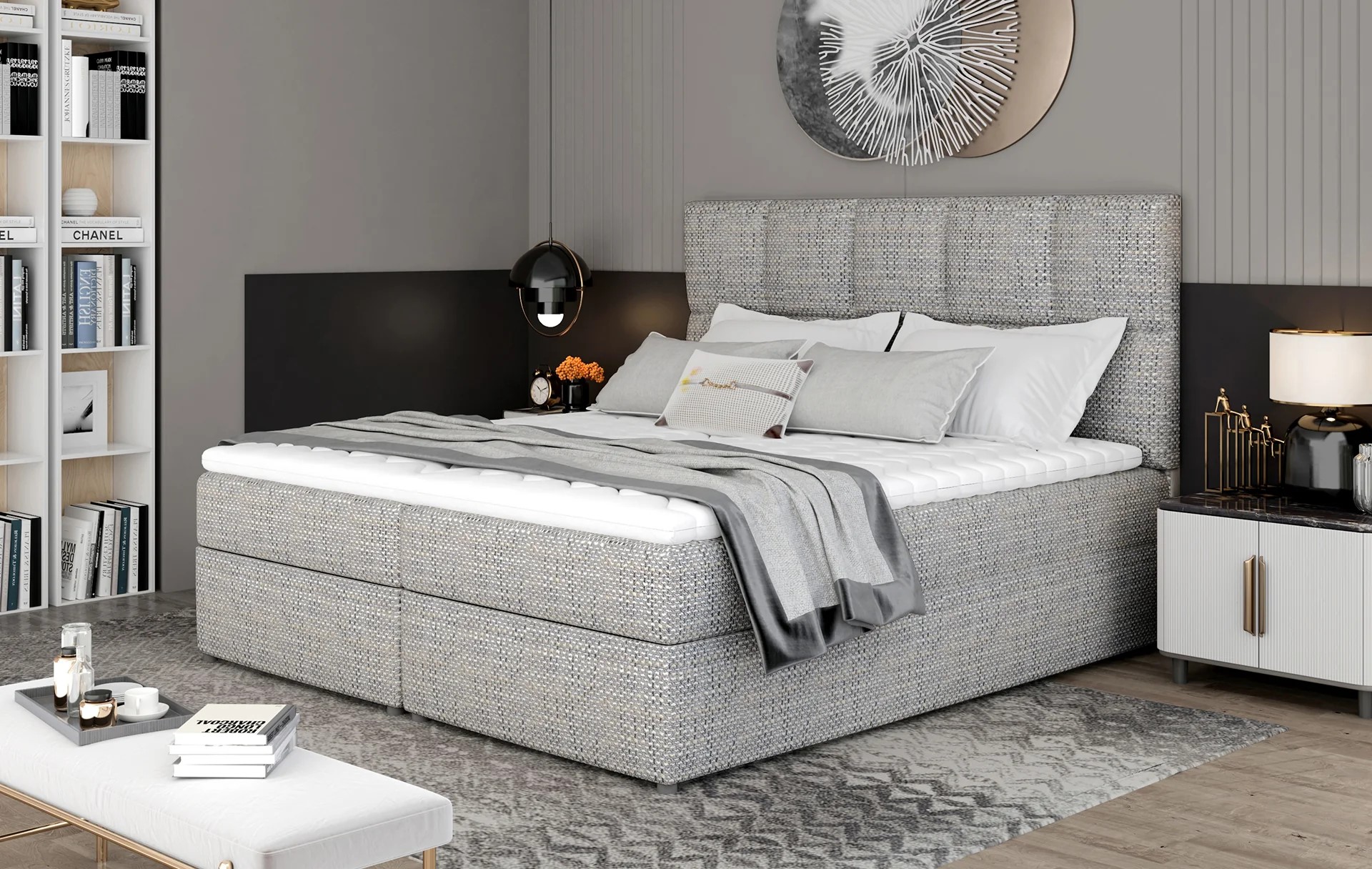 Cambridge Spring Box Bed with Storage B01