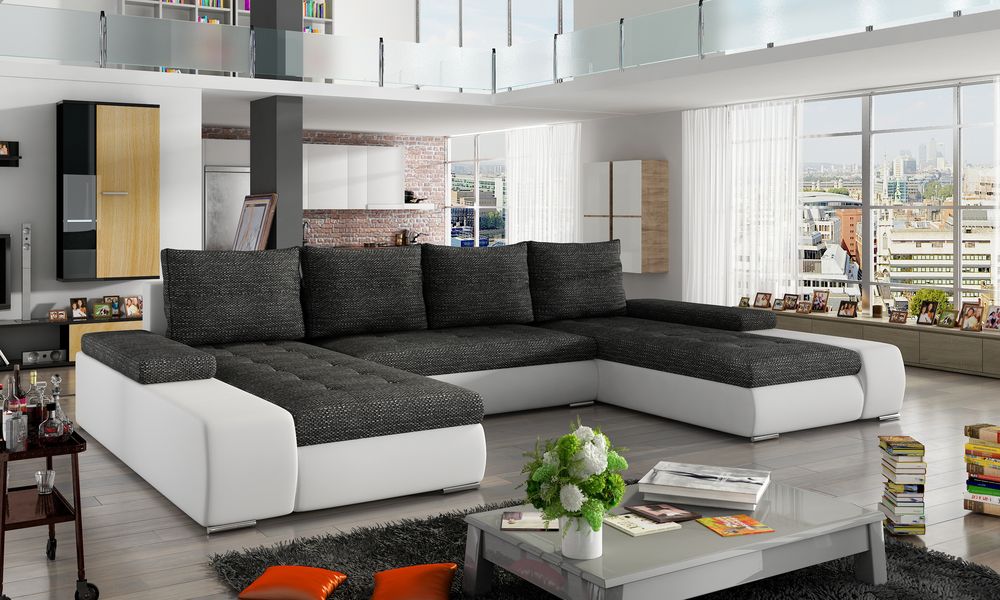 Leeds U shaped sofa bed with storage B02/S17