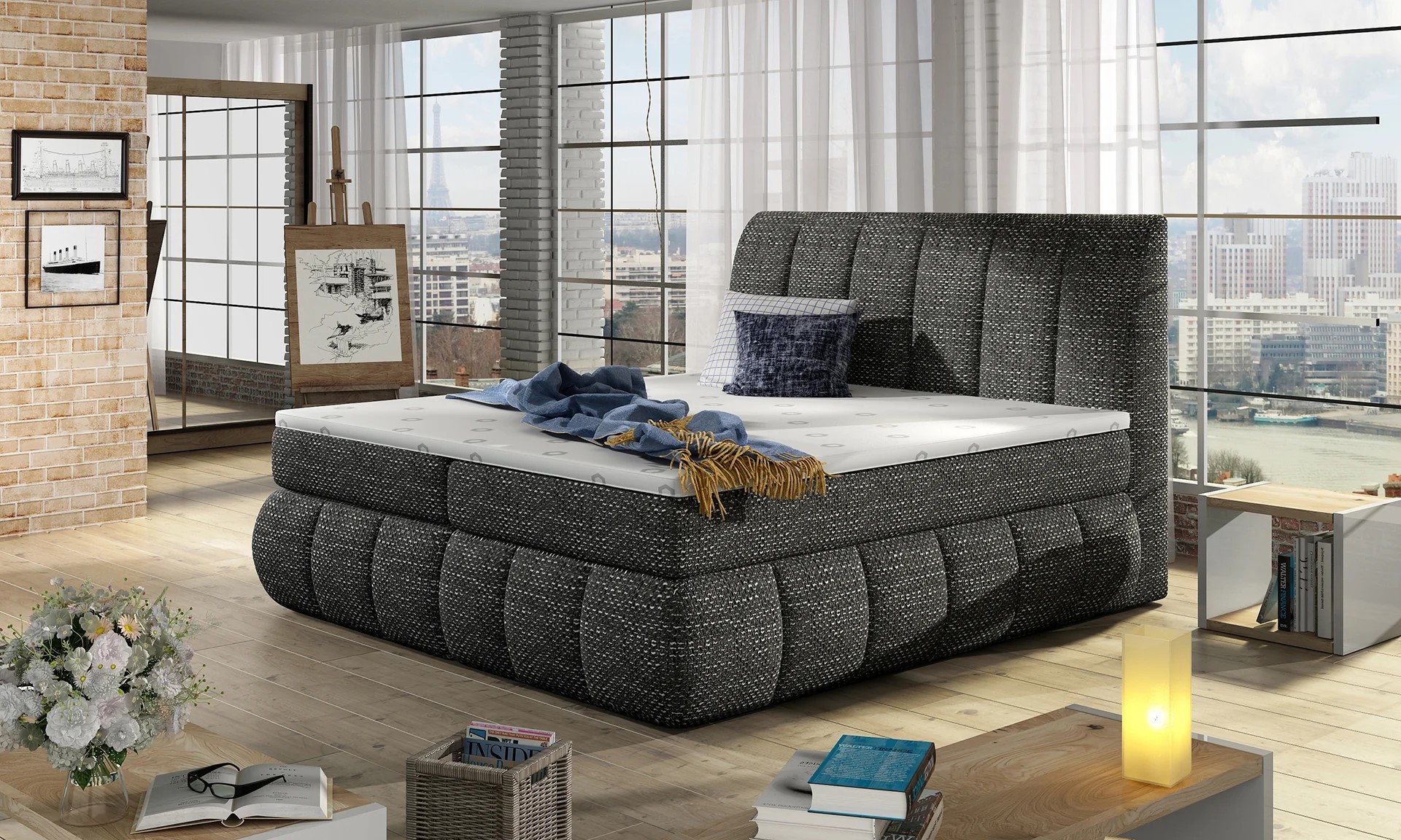 Cheeky Spring Box Bed with Storage B02