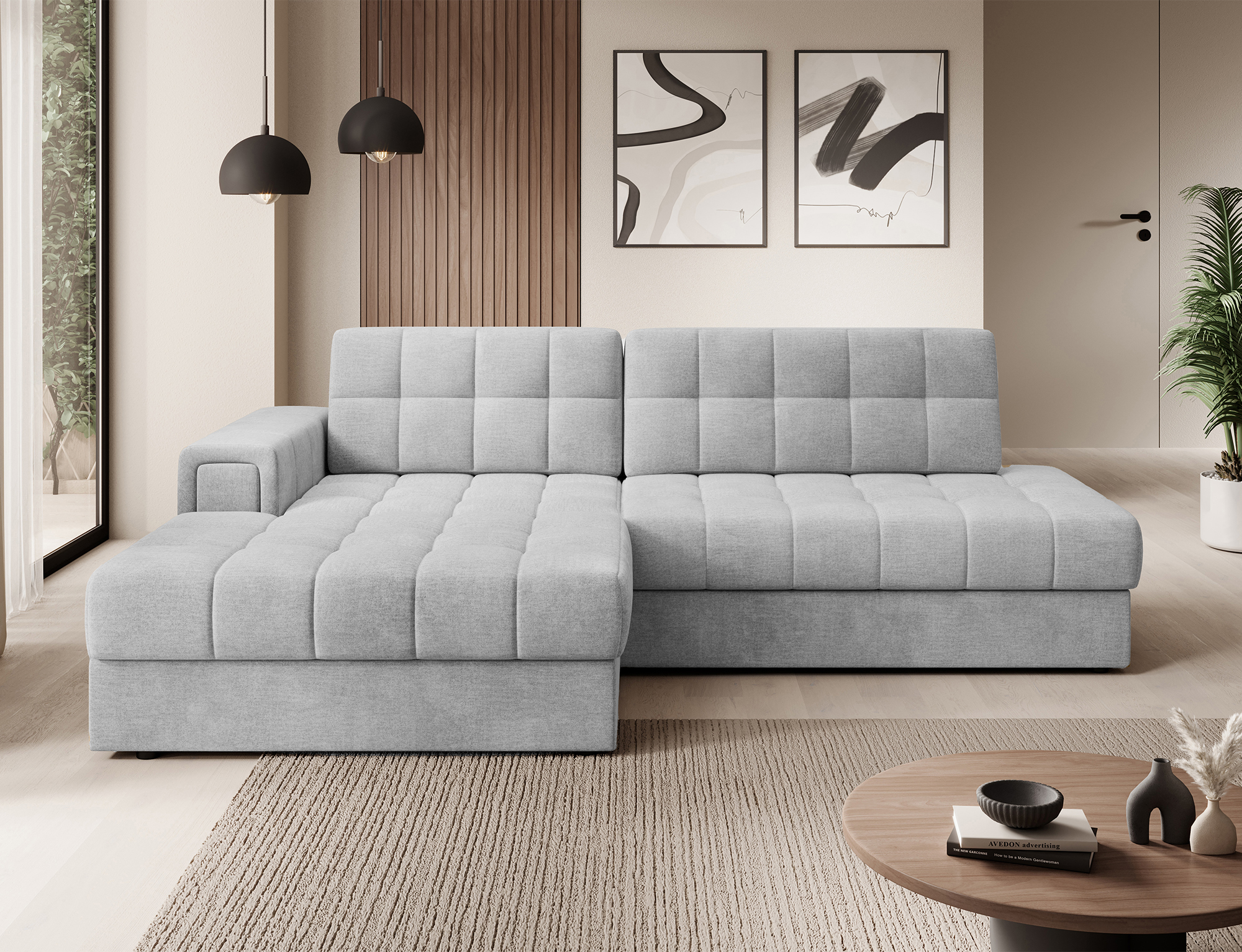 Julian Corner Sofa Bed with Storage M84