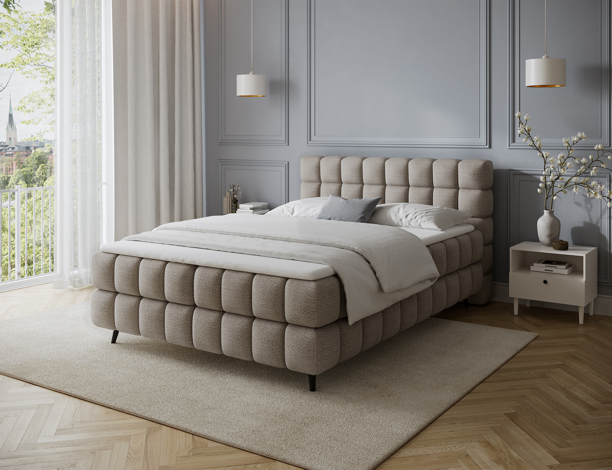 Top Spring Box Bed with Storage RY20