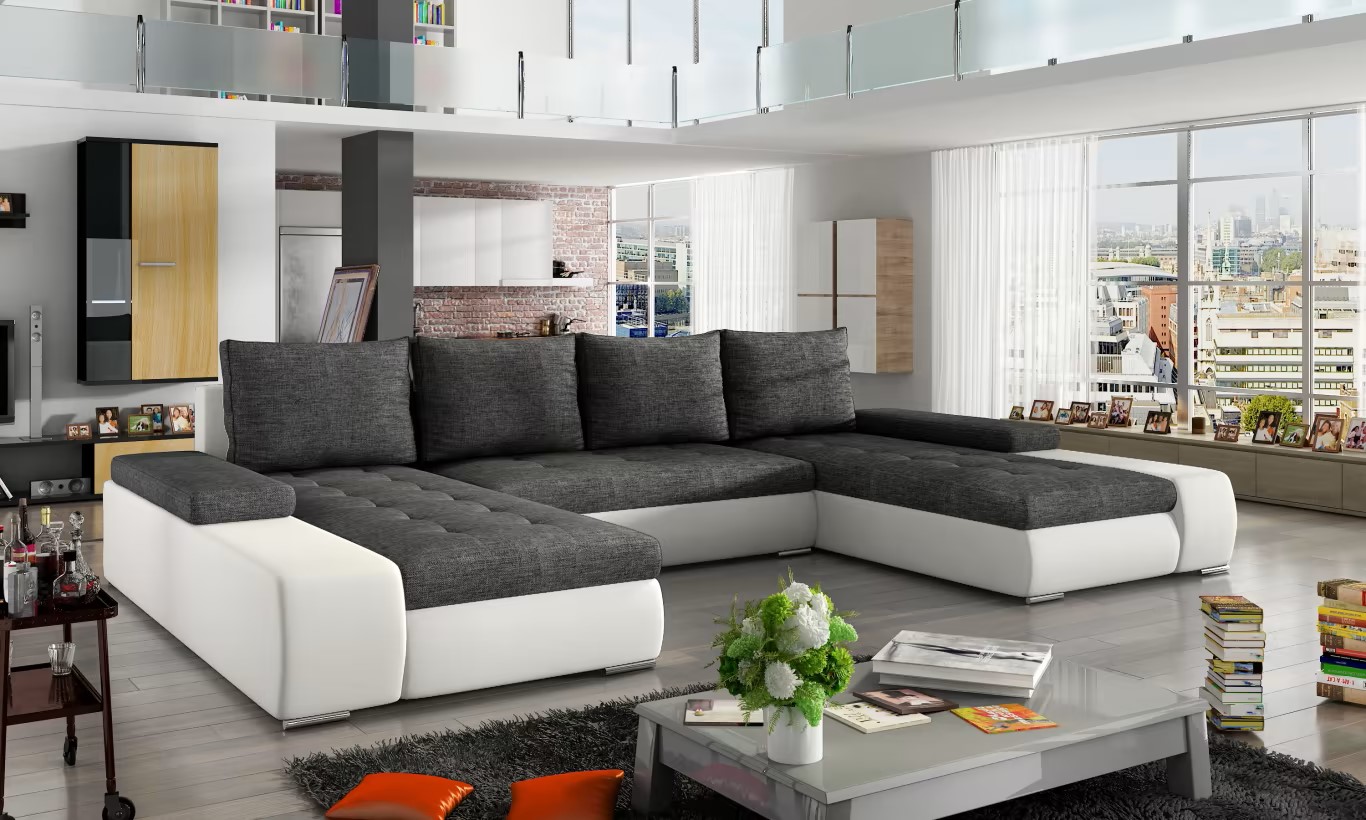 Leeds U shaped sofa bed with storage S05/S17