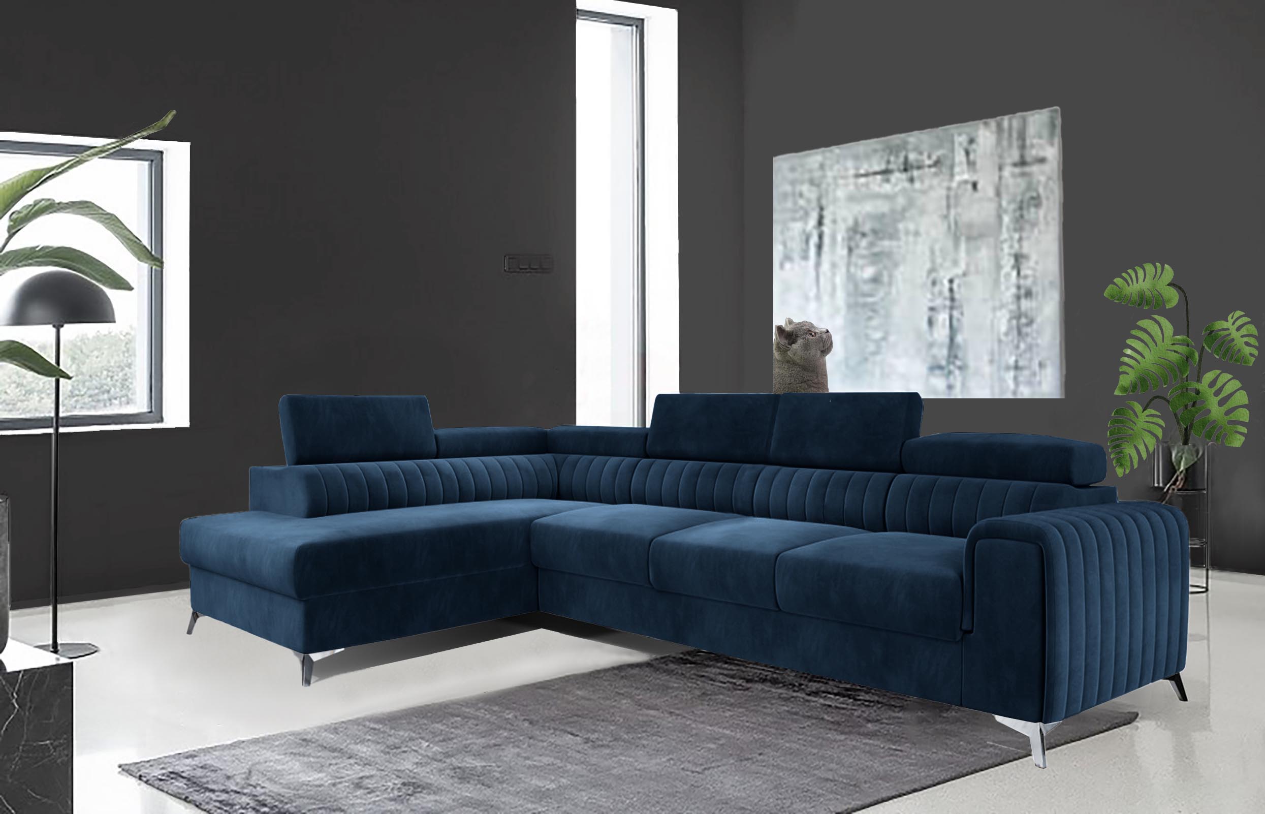 Leicester Long Corner Sofa bed with Storage M77