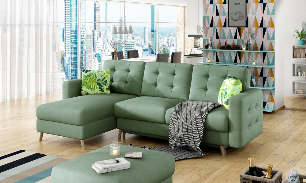 SereneLounge Corner Sleeper With Storage SR34
