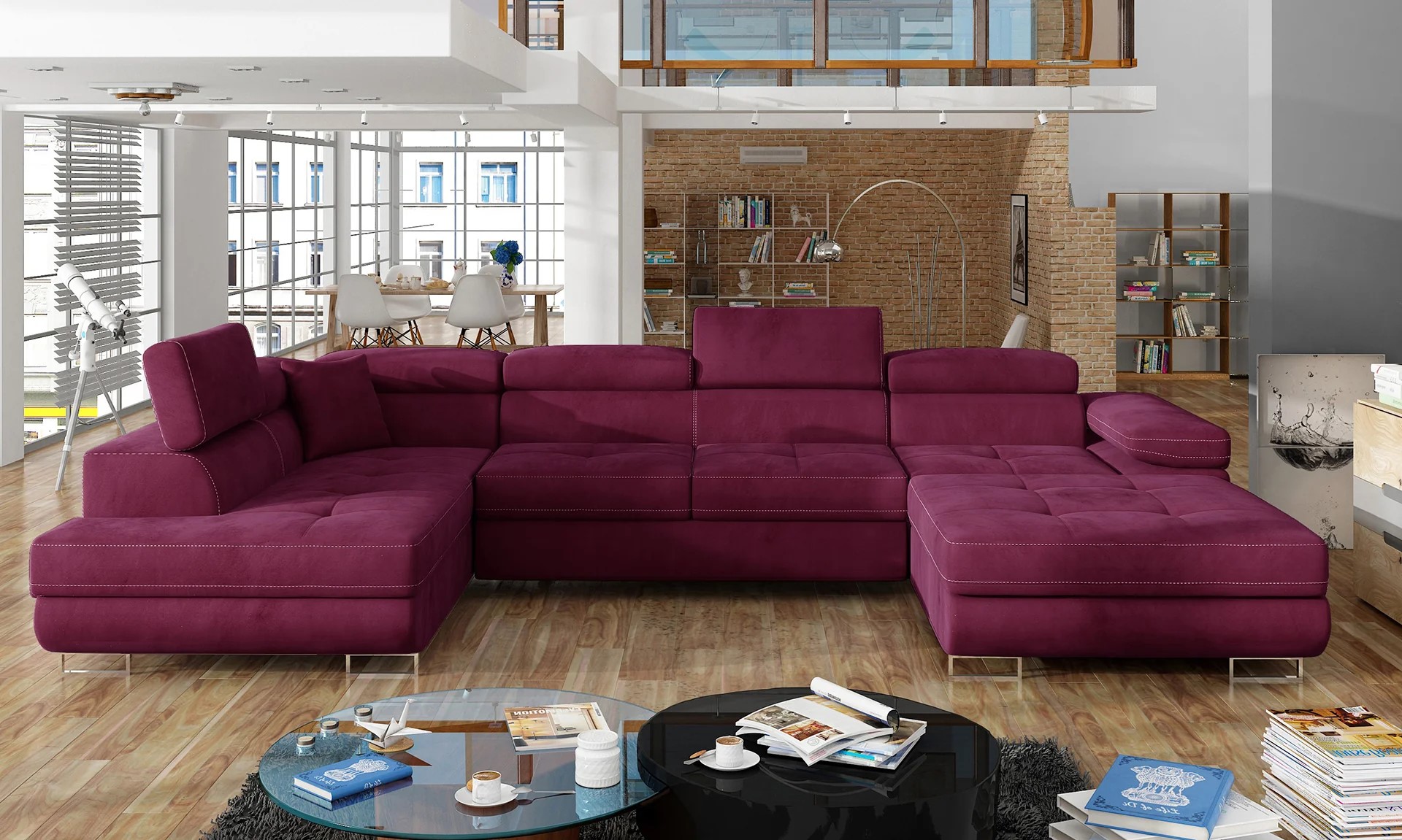 Bristol U Shaped Sofa Bed with Storage Mv68