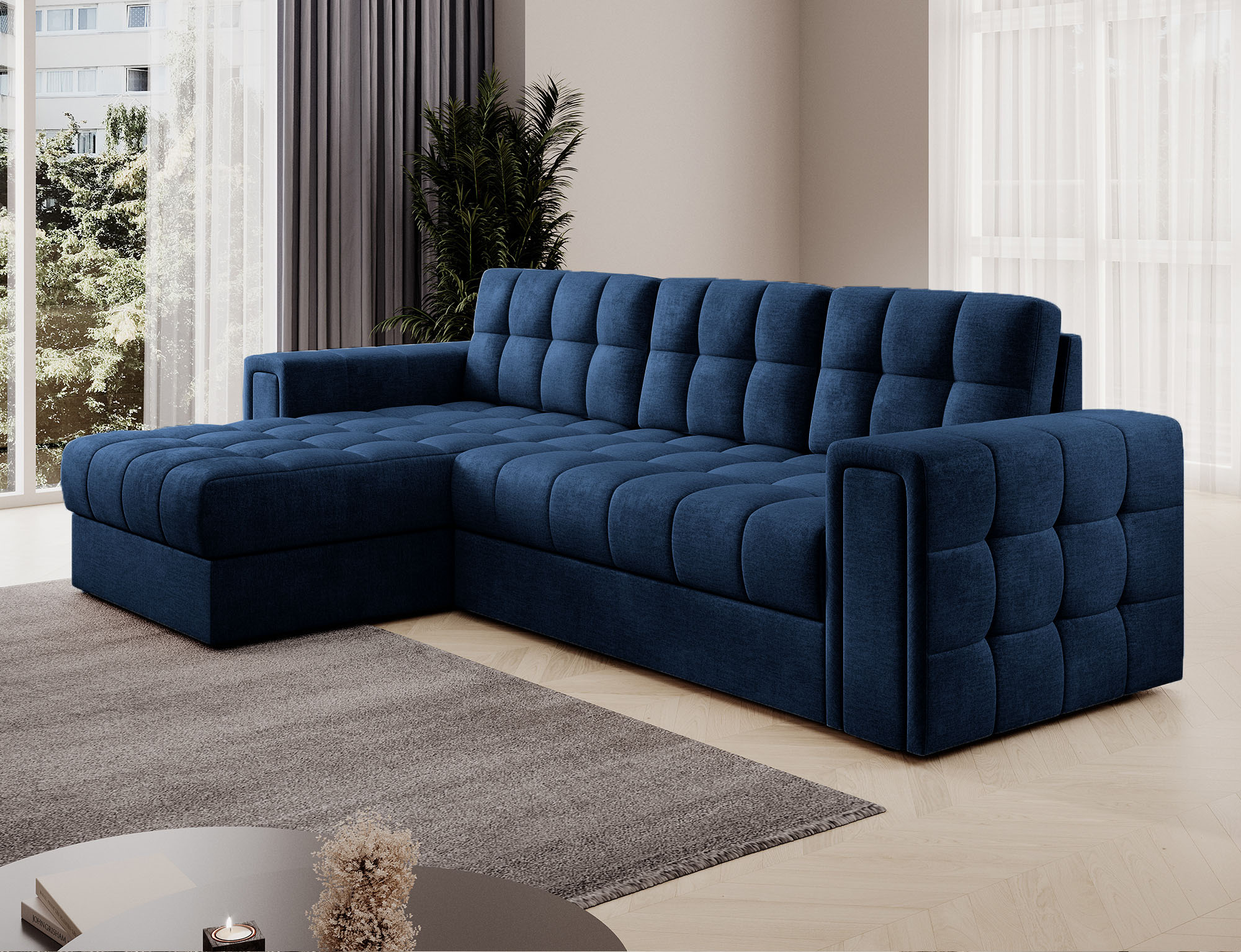 Ashcakes Corner Sofa Bed with Storage K09