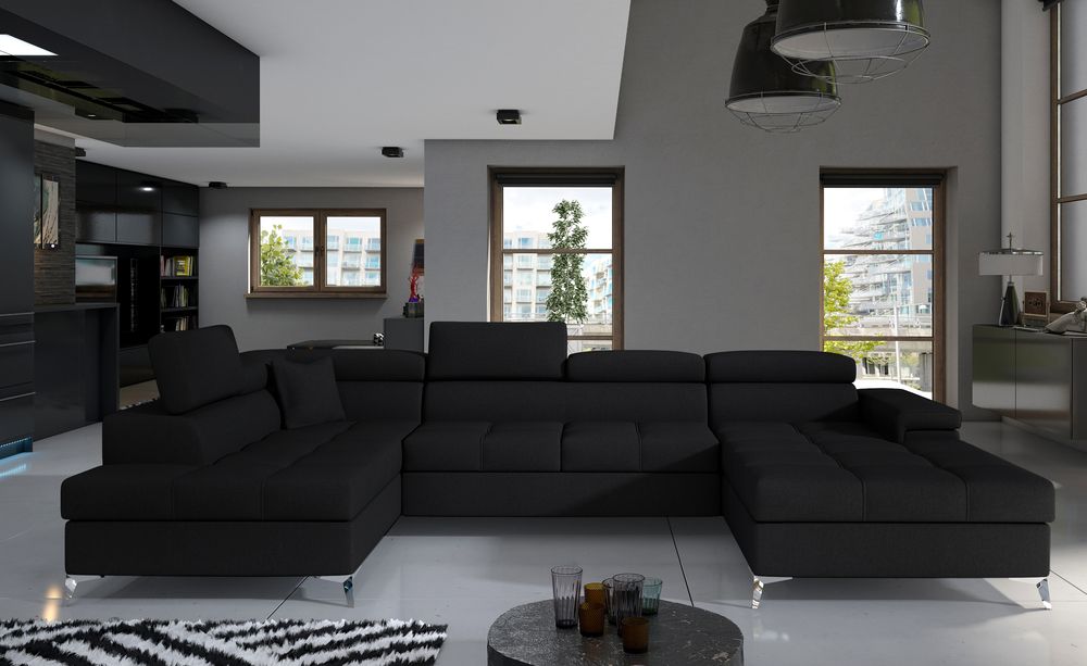 DreamScape U Shaped Sofa Bed with Storage S14