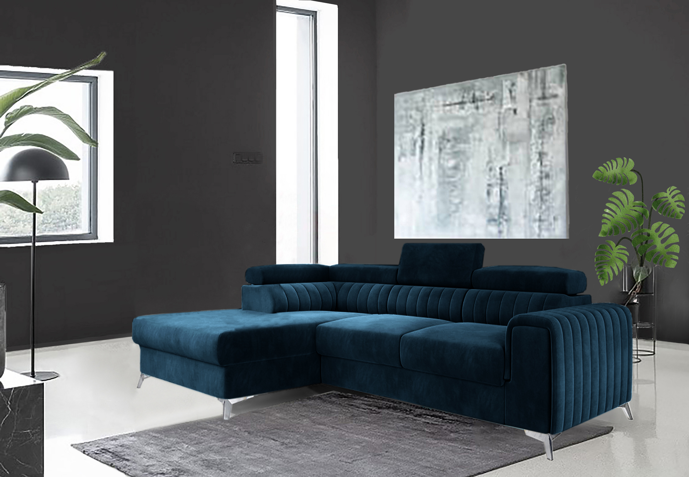 Leicester Mini Corner Sofa bed with Storage M77