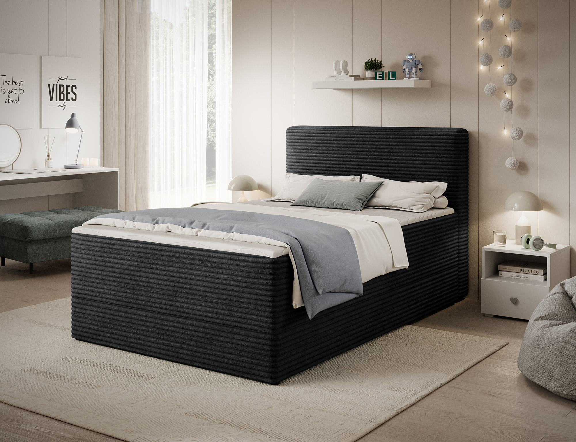 Alaw Spring Box Bed with Storage ML10
