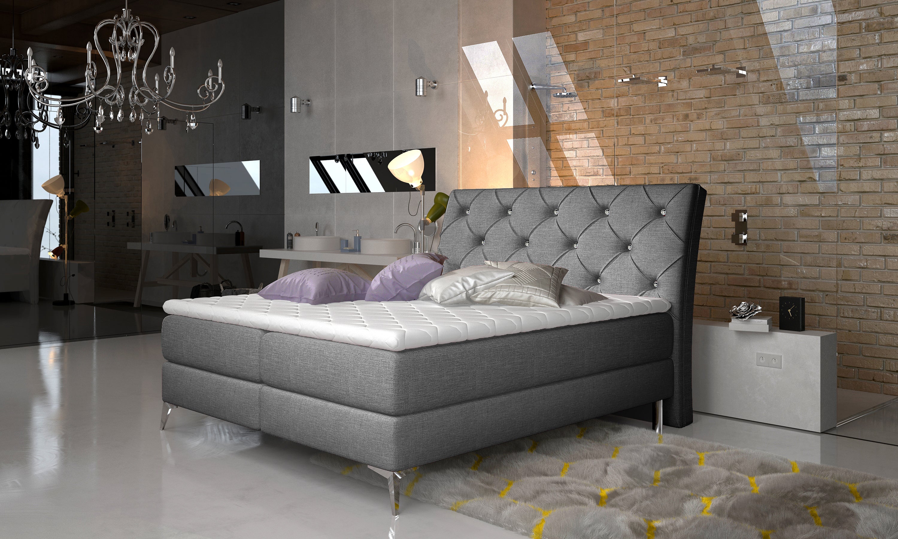 Diamond Spring Box Bed with Storage S05
