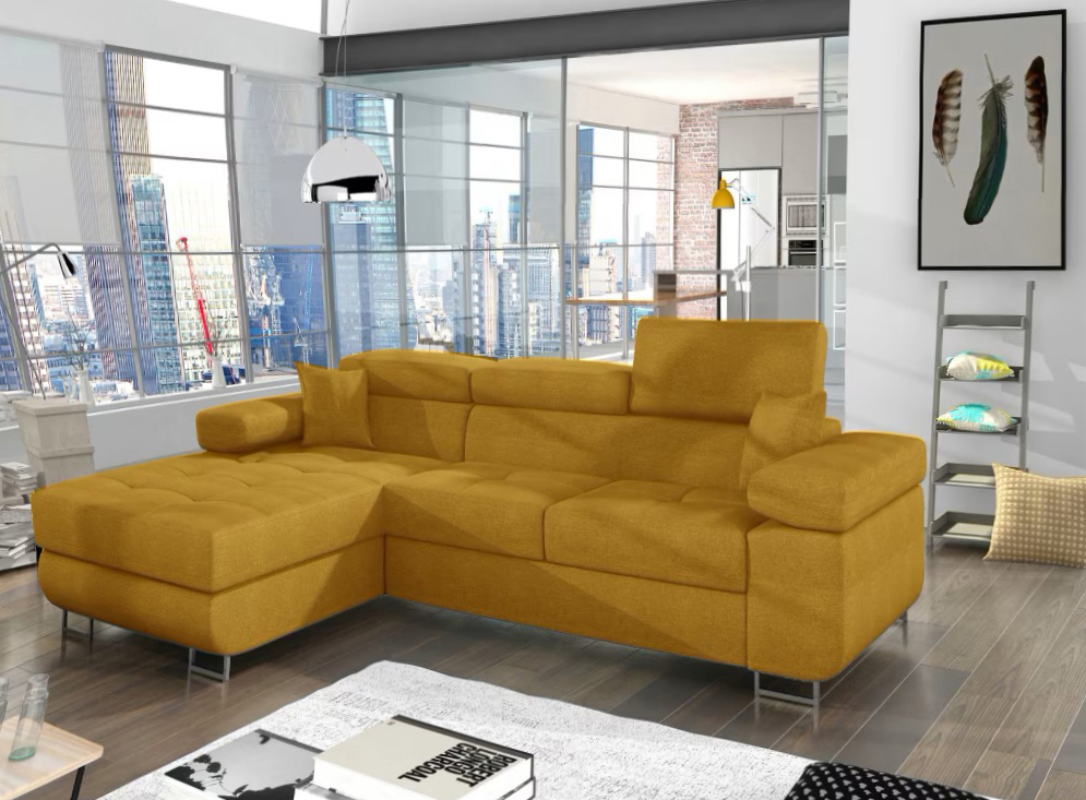 Edinburgh Mini Corner Sofa Bed with Storage O68